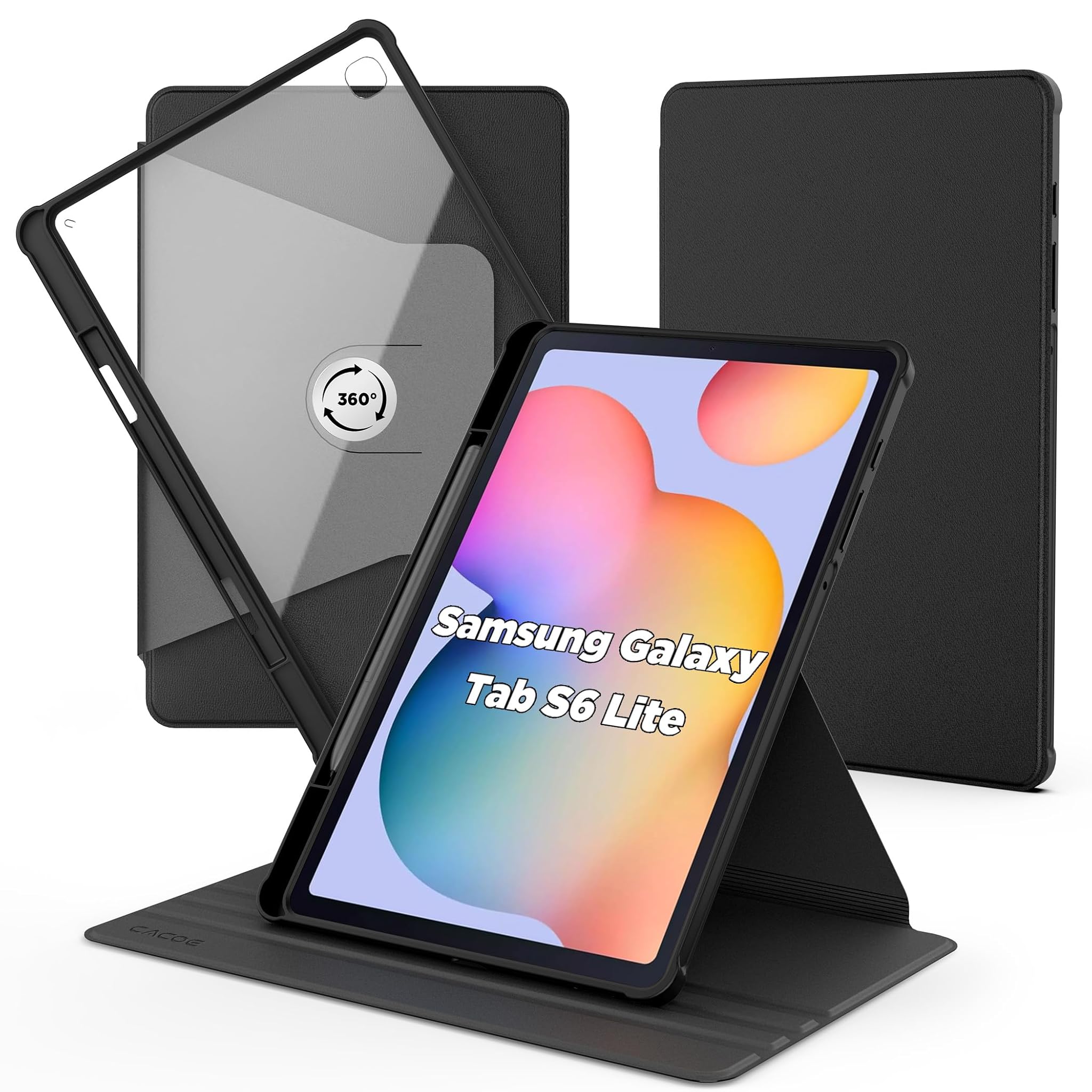 Cacoe Cover Samsung Galaxy Tab S6 Lite 10.4, Nero