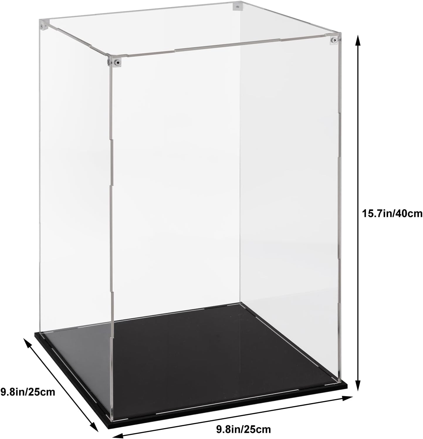 Cliselda Vetrina Acrilico Trasparente con Base Nera - immagine 2