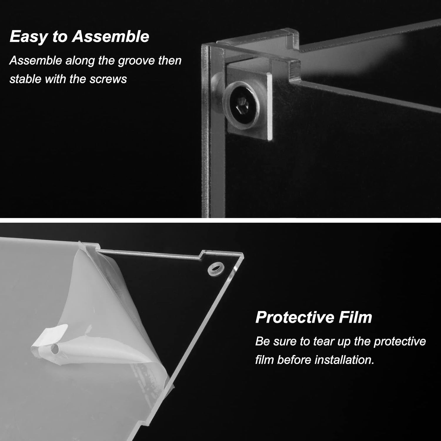 Cliselda Vetrina Acrilico Trasparente con Base Nera - immagine 5