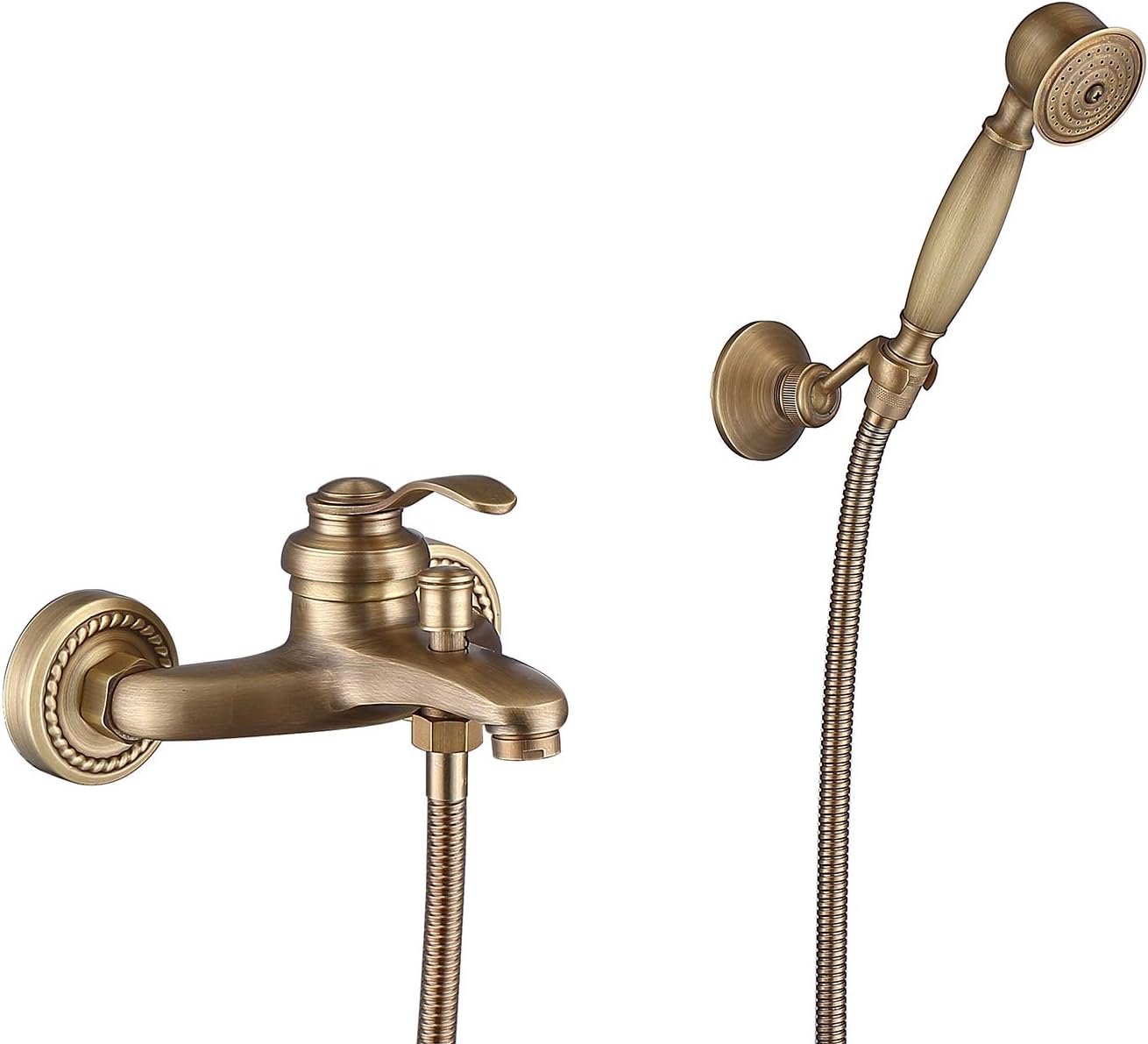 Homelava Rubinetto per Vasca da Bagno Antico con Doccetta