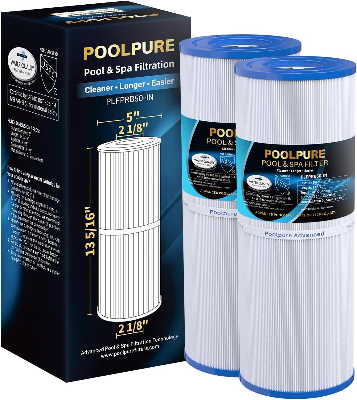 POOLPURE Filtro Spa per Vasca Idromassaggio 50 mq - immagine 1