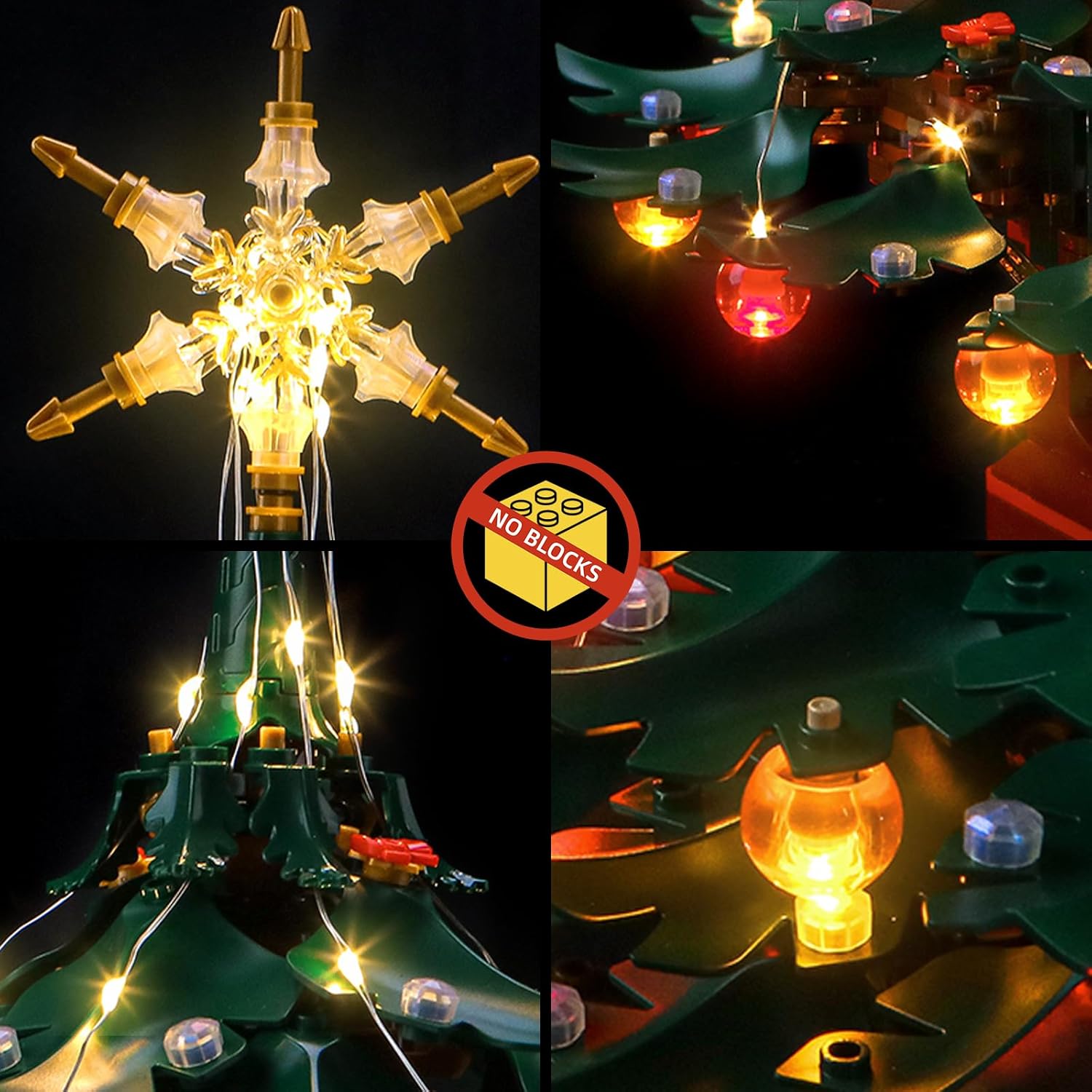 BrickBling Kit Luce Telecomando per Lego Family Christmas Tree 41843 - immagine 4