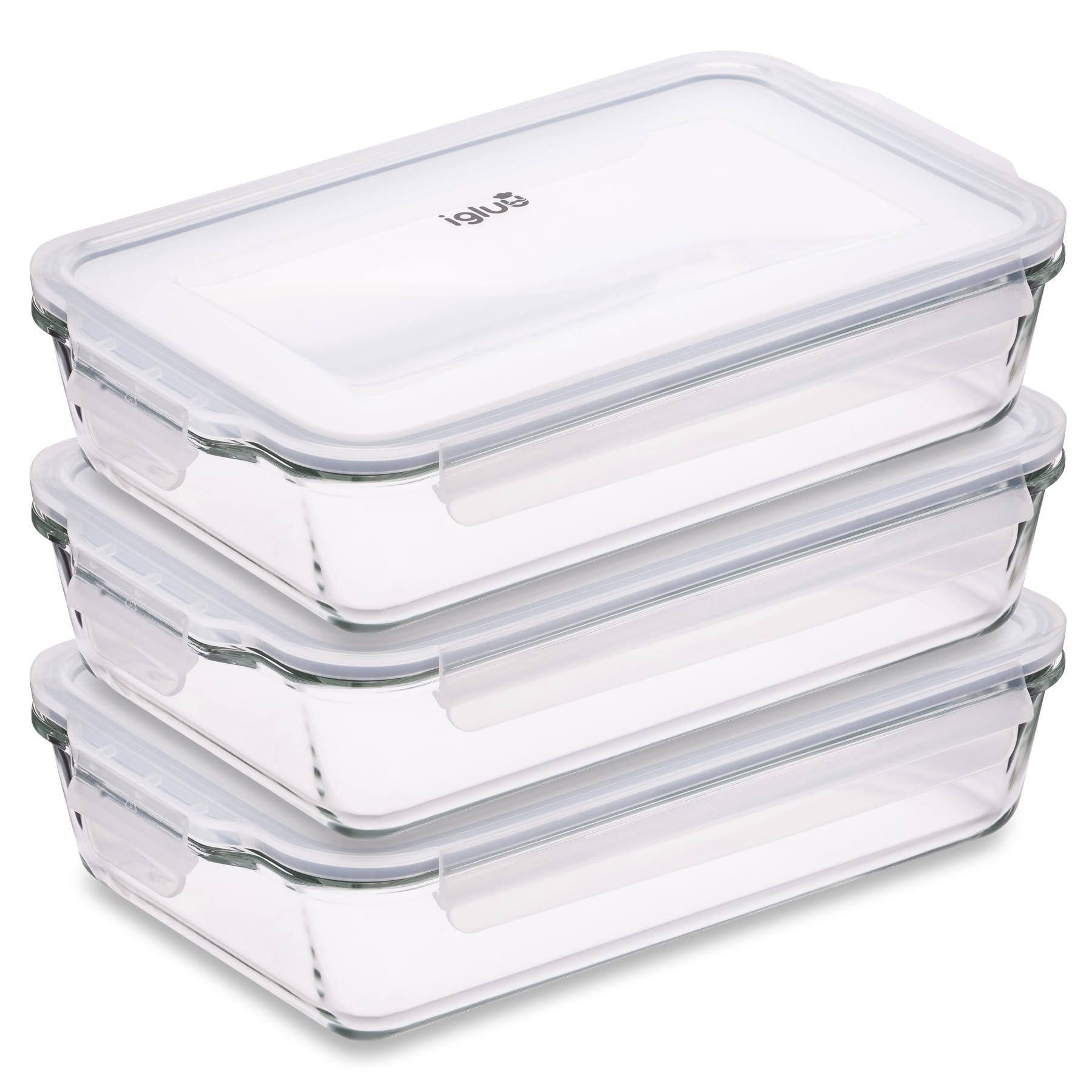 Igluu Meal Prep - Set 3 Piatti Lasagne Vetro 2.2L