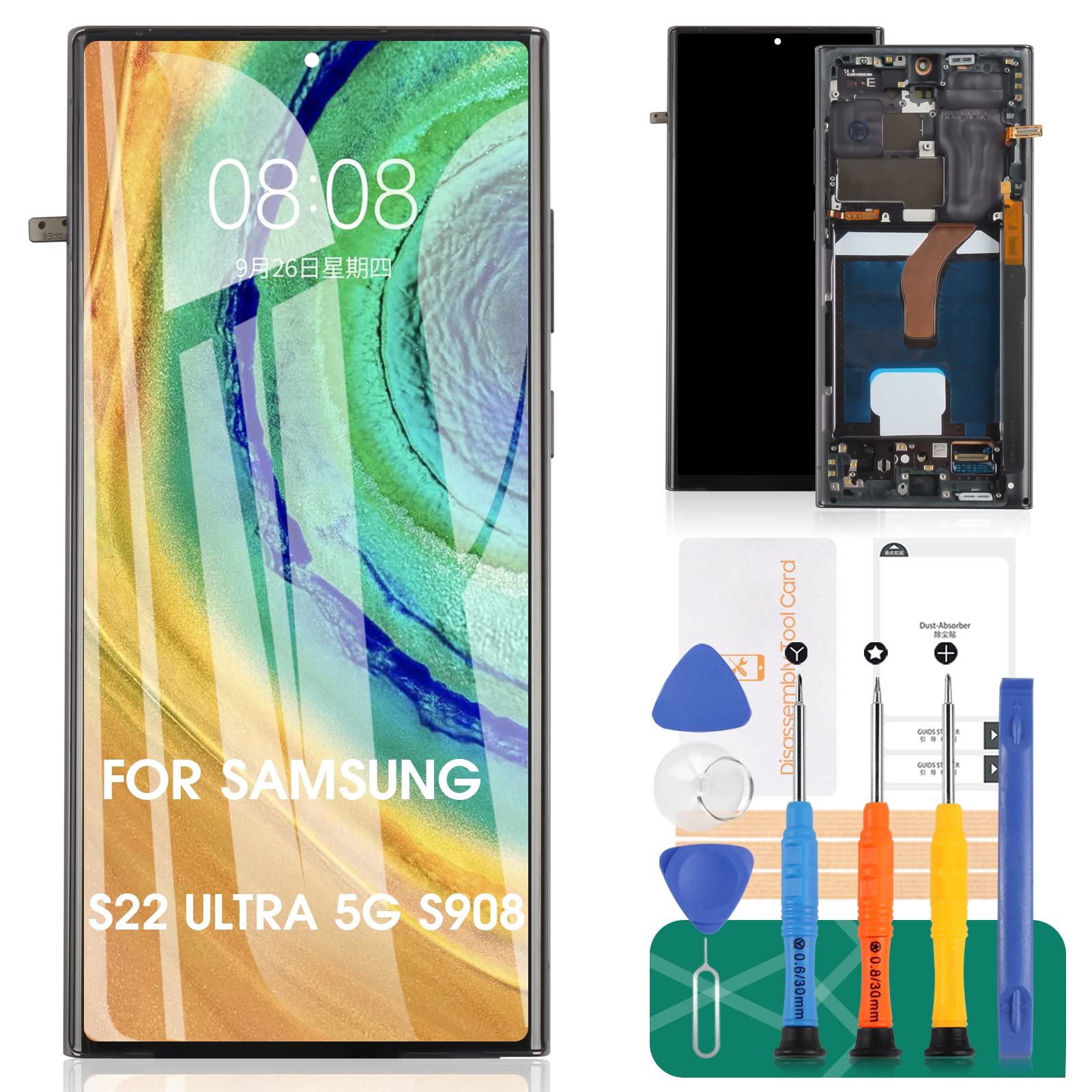 Incell - Schermo LCD Ricambio per Samsung S22 Ultra 5G