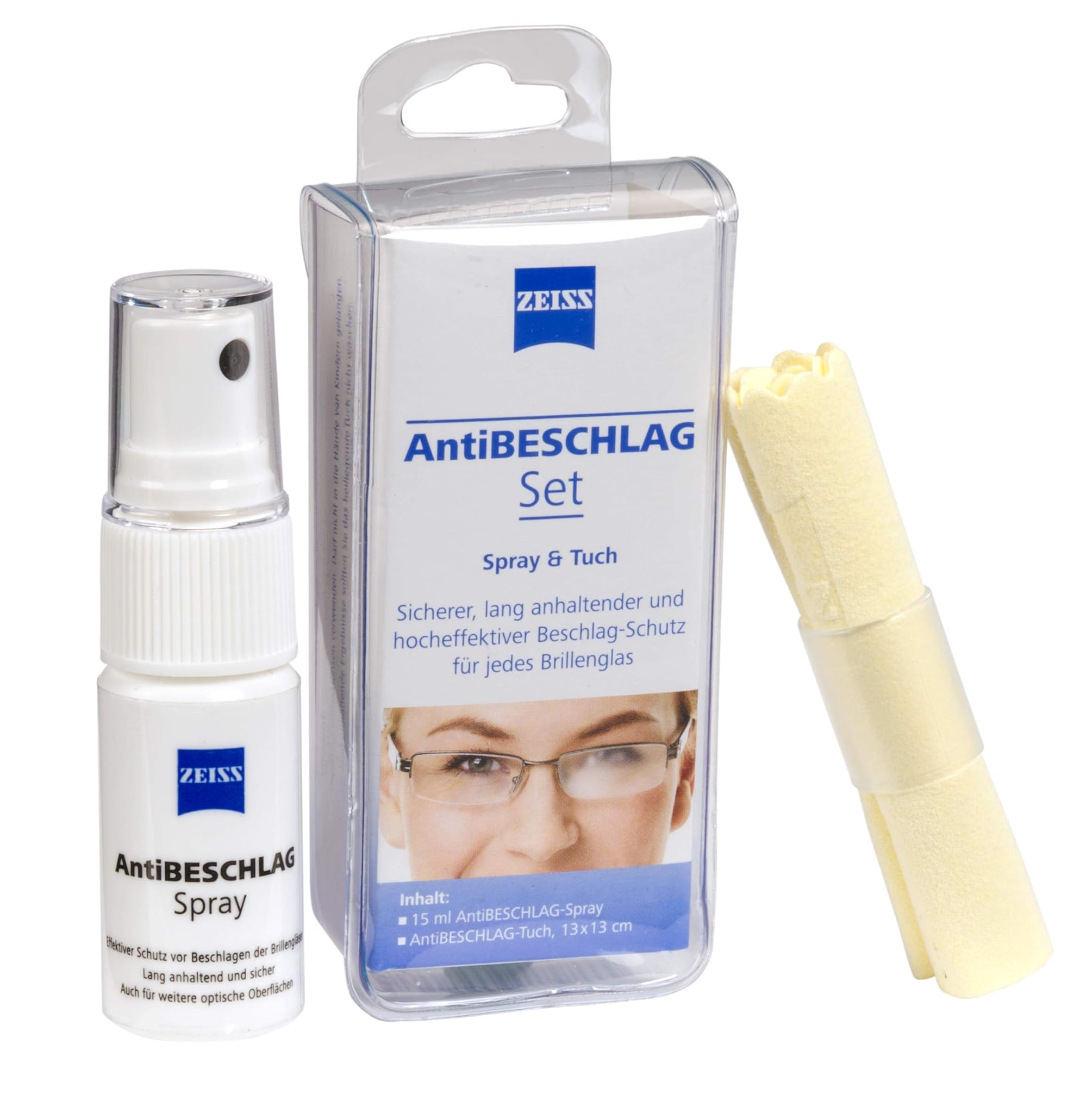 Zeiss - Set Anti-Appannamento (Spray 15ml + Panno)