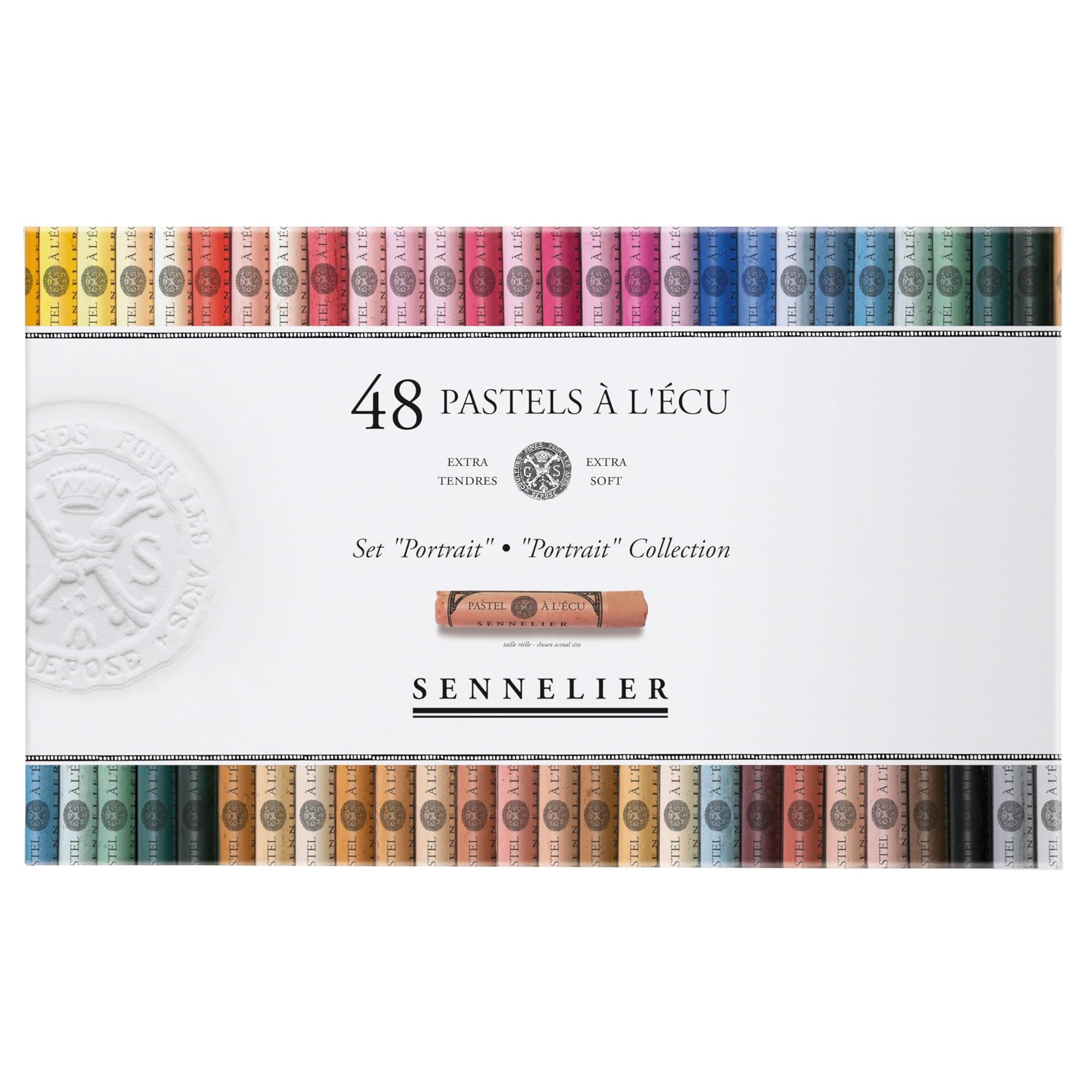 Sennelier Set pastelli extra morbidi, colori ritratti assortiti, 48 pezzi