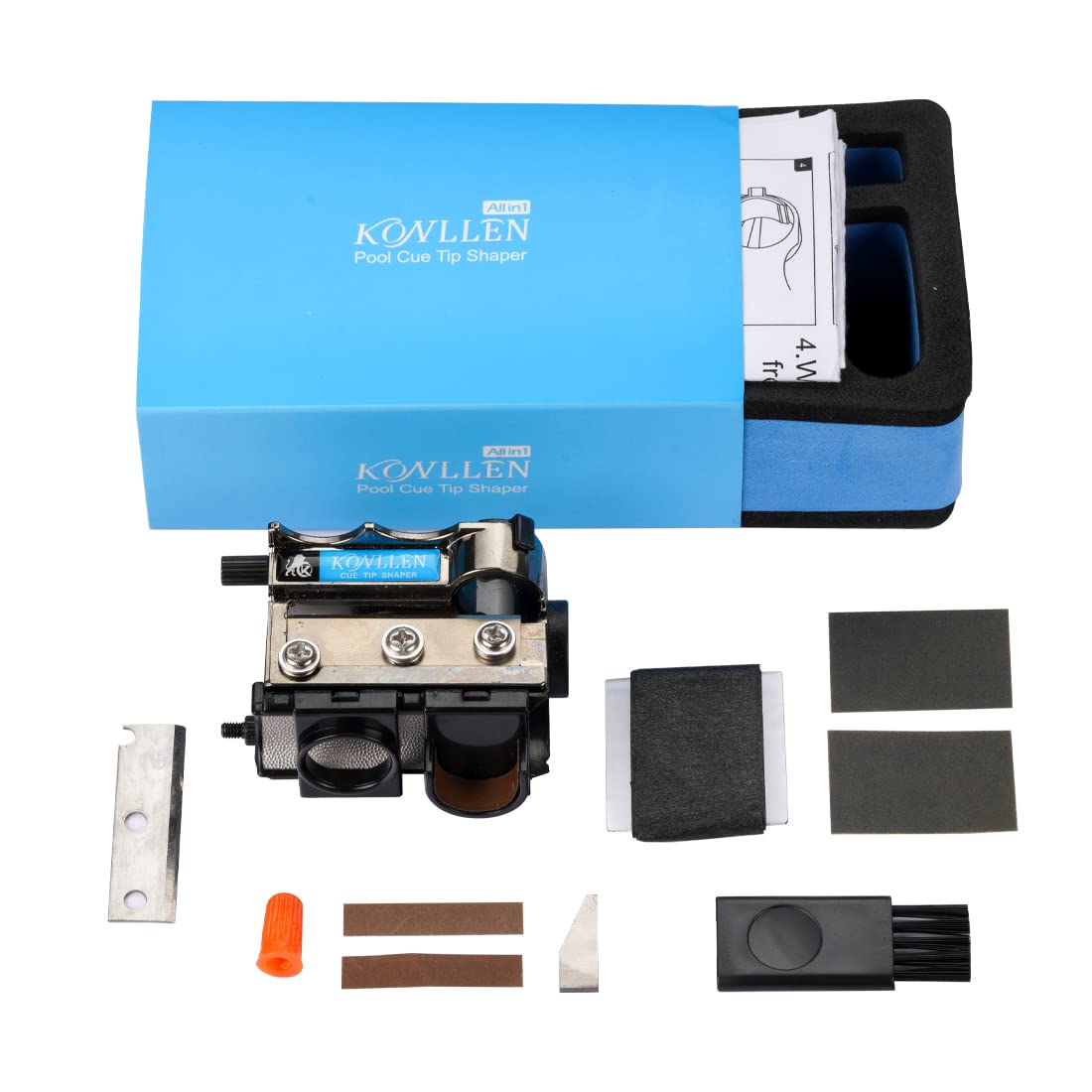 KONLLEN Pool Cue Tip Shaper 7 in 1 Multifunzionale