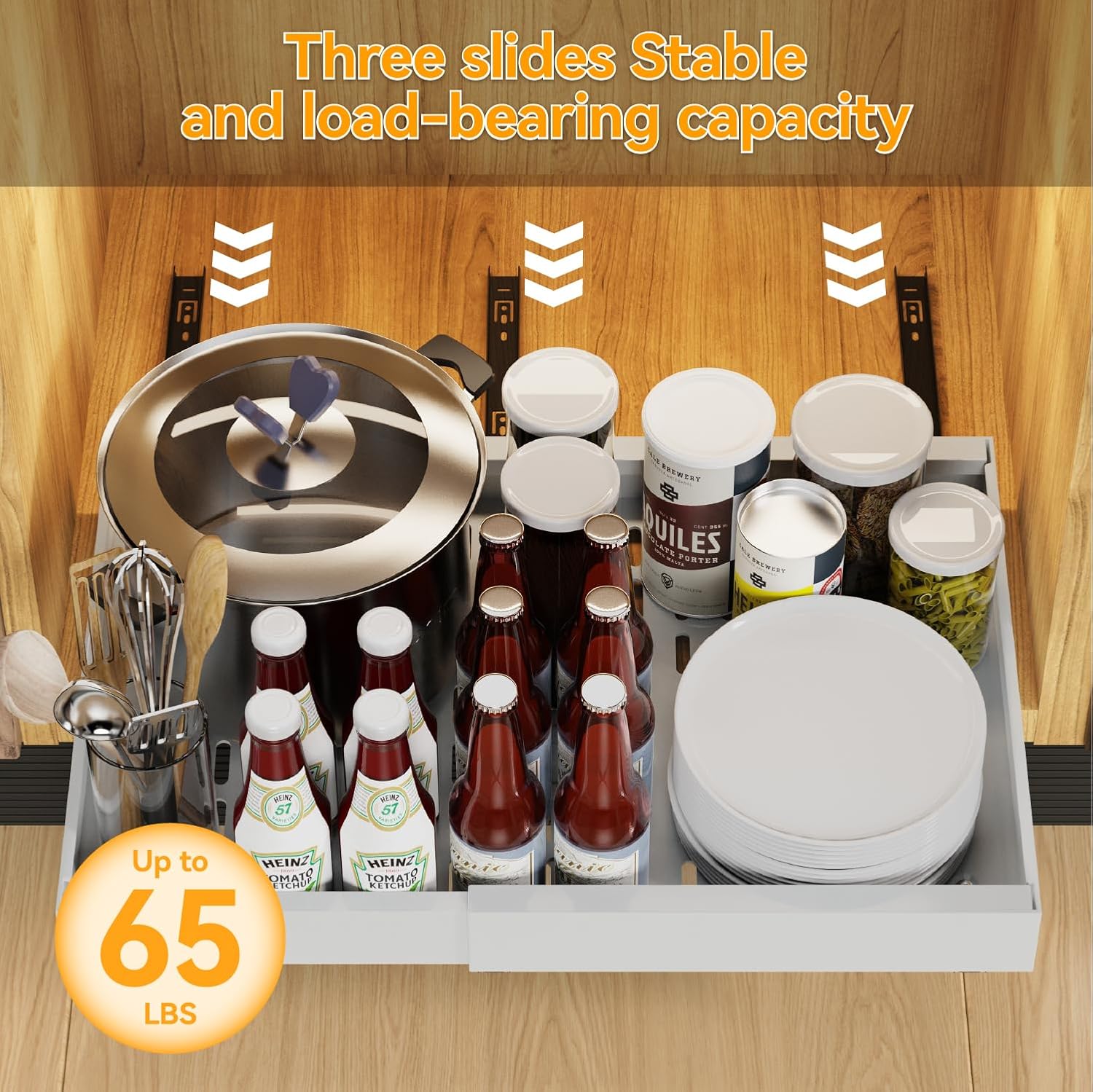 Confezione 4 Organizer Estensibile per Armadi, Bianco - immagine 5