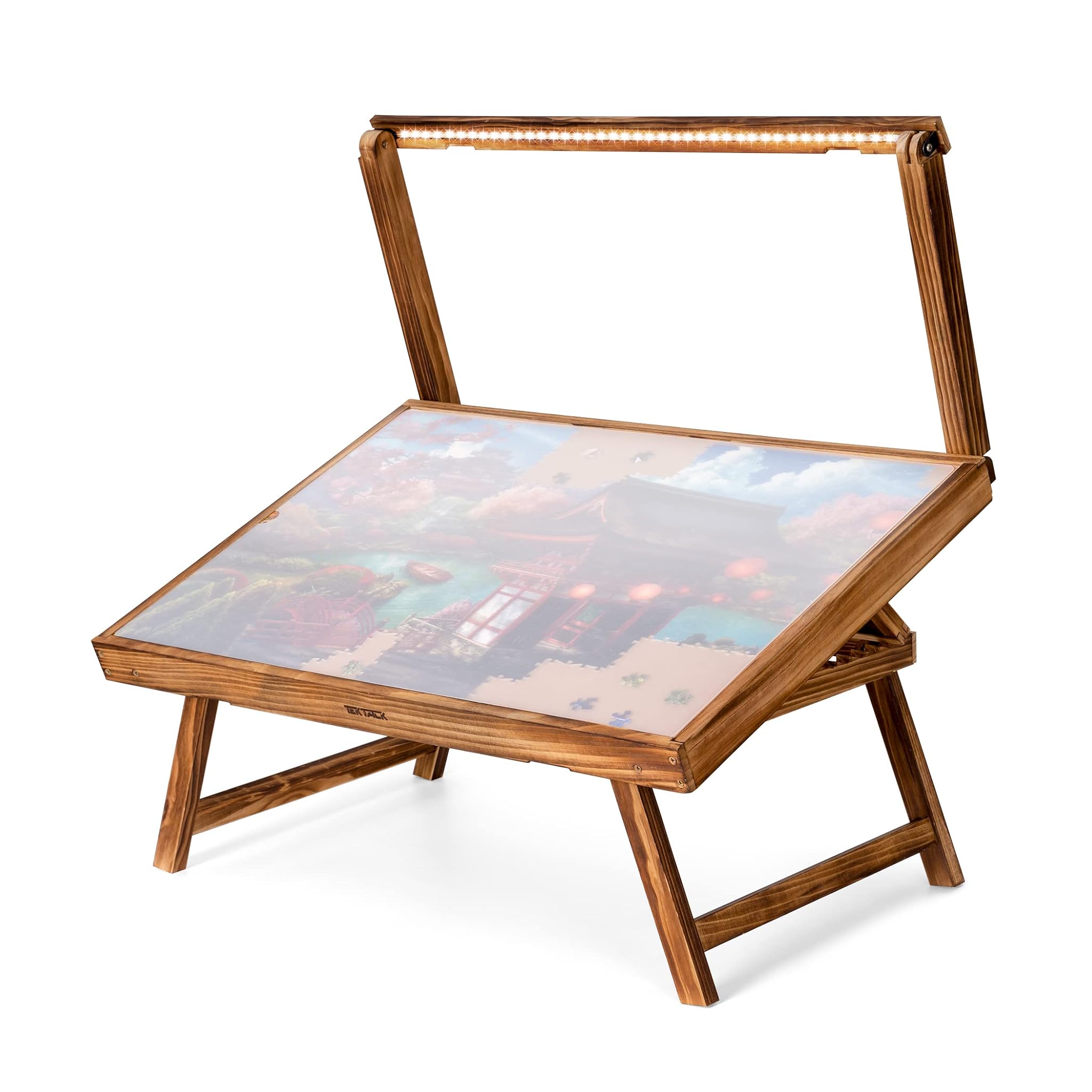 Tektalk Tavolo per Puzzle con Luce LED e Gambe Pieghevoli
