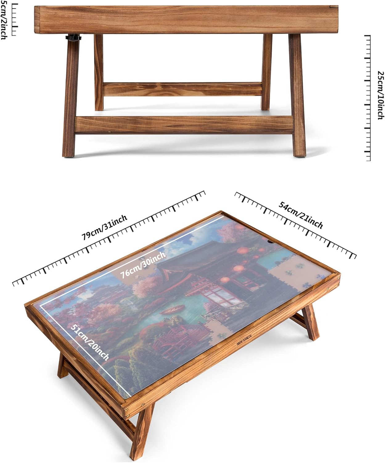 Tektalk Tavolo per Puzzle con Luce LED e Gambe Pieghevoli - immagine 2