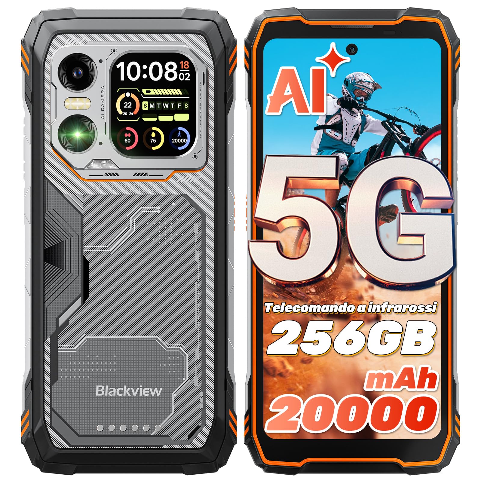 Blackview Xplore 1 5G - Smartphone Rugged Doppio Schermo
