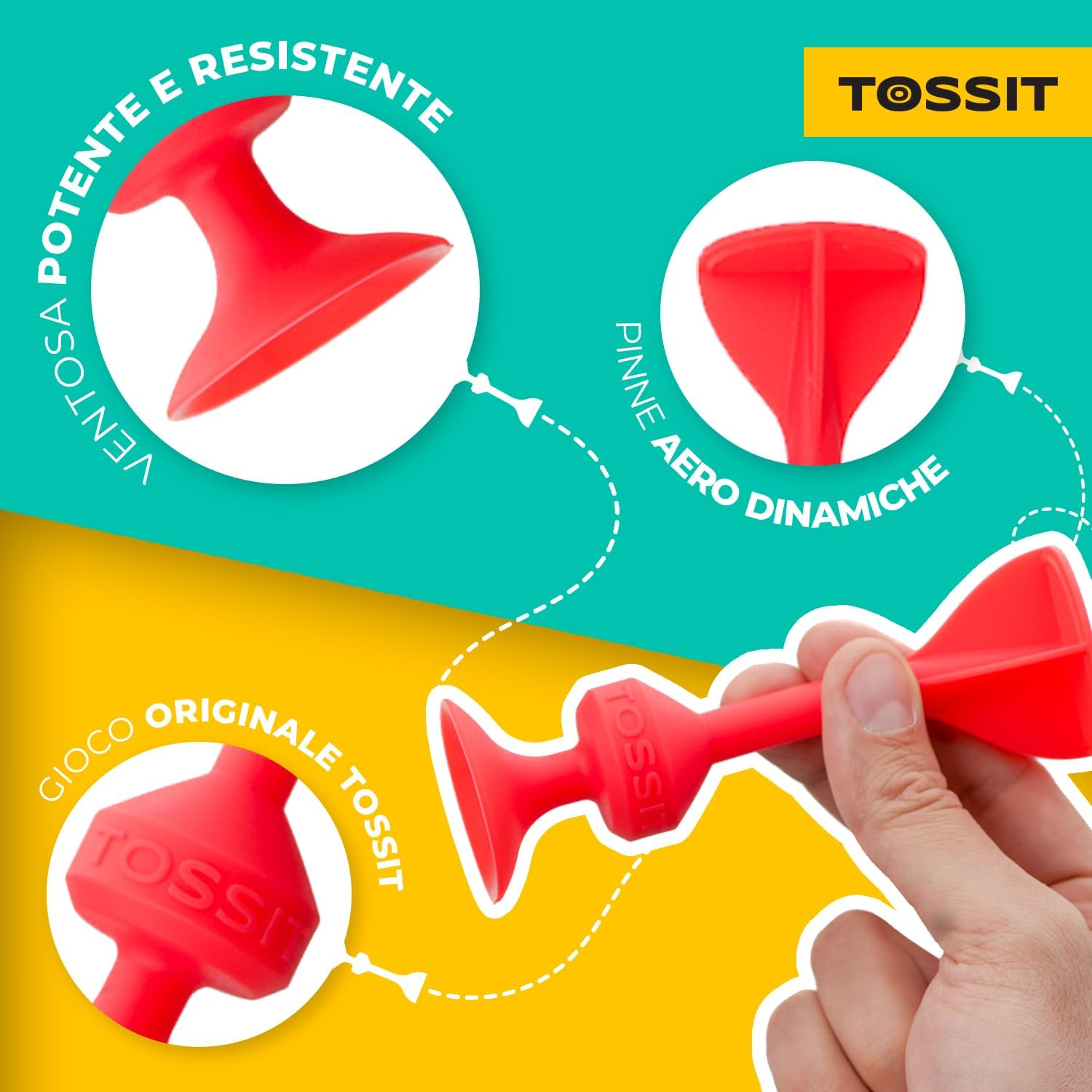 TOSSIT Gioco Freccette Ventosa - Family Pack - immagine 3