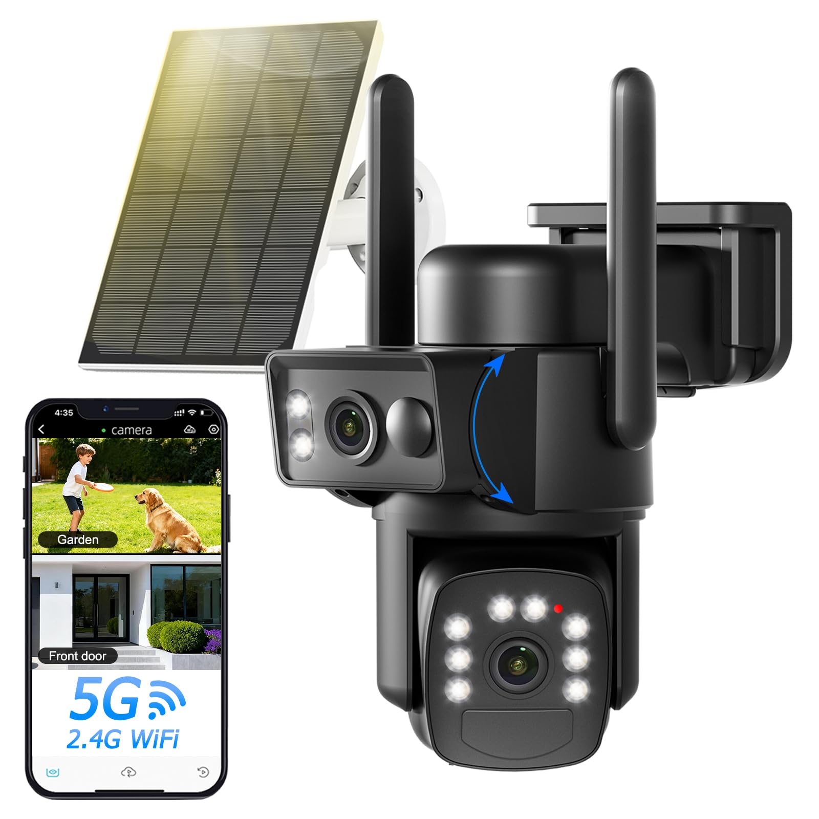 Telecamera Wi-Fi Esterno 8MP con Pannello Solare 5W