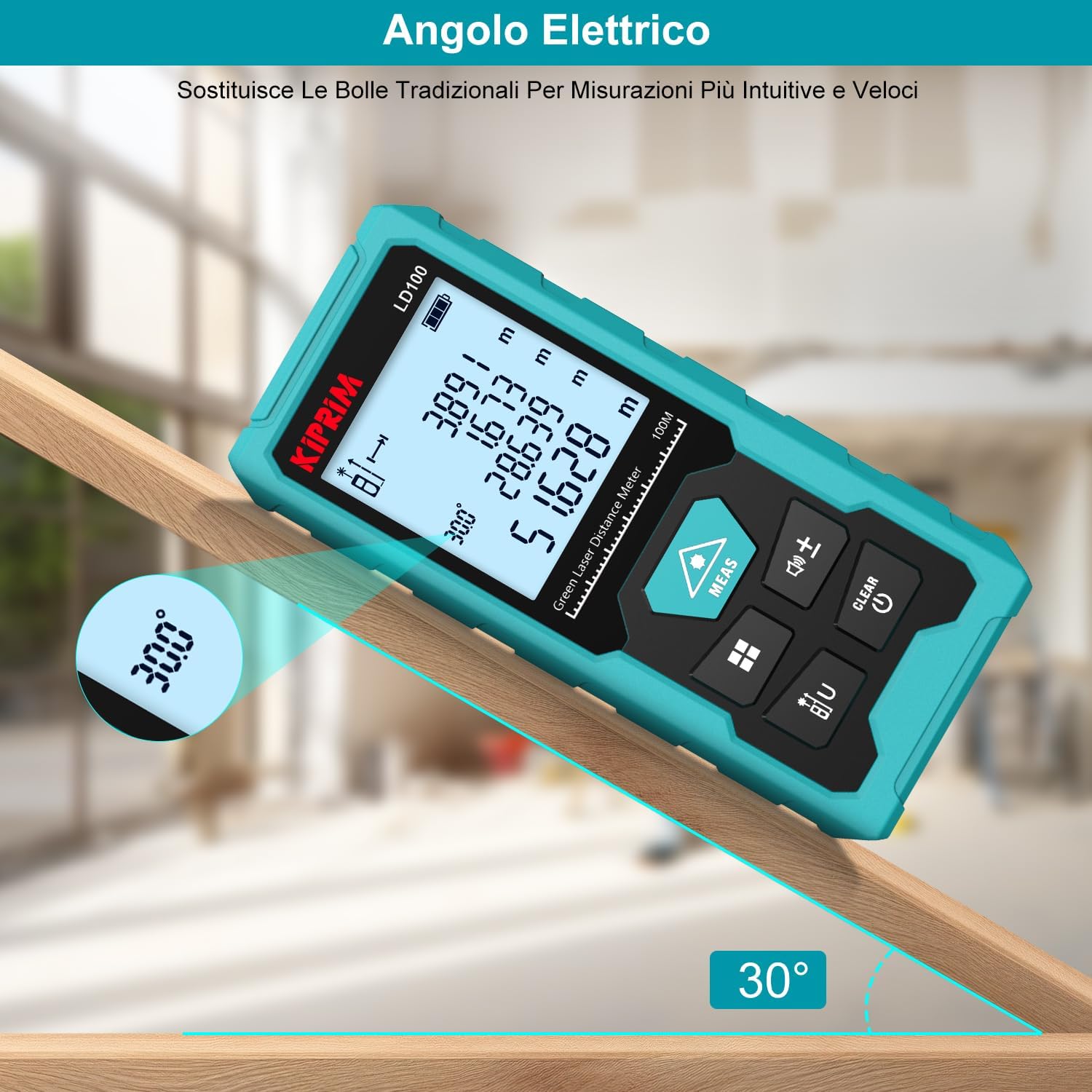 Kiprim Metro Laser Professionale 100m USB-C - immagine 6