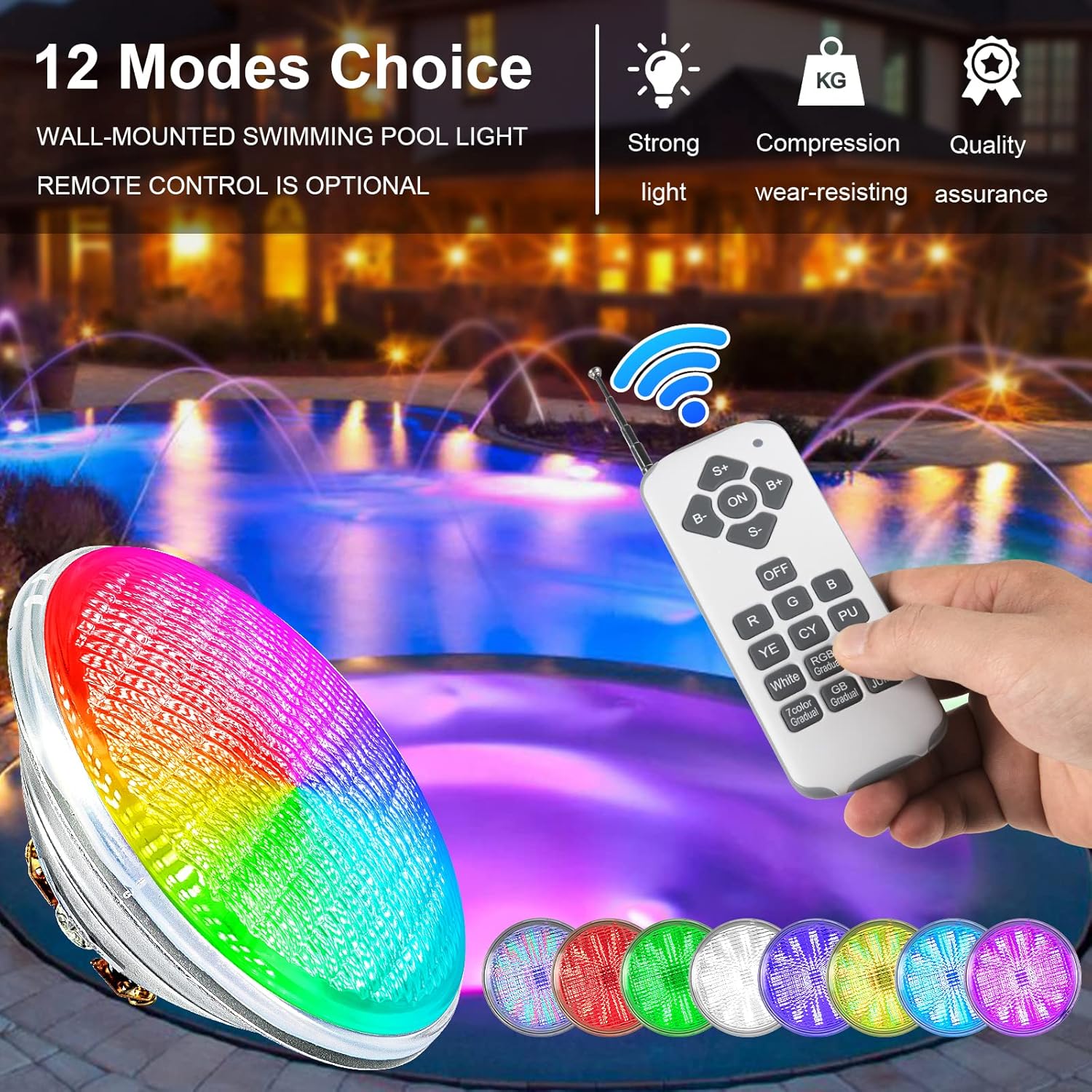 Ledmo Luci per Piscina LED PAR56 RGB 40W - immagine 3