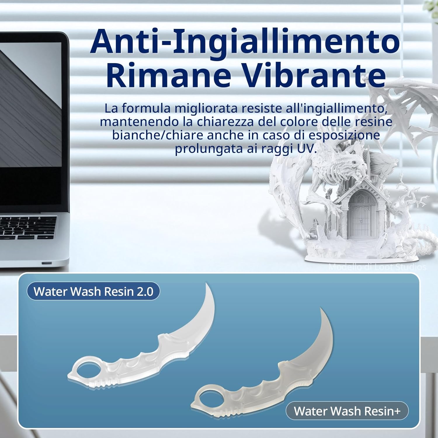 ANYCUBIC Resina Lavabile in Acqua 2.0, Bianco 4000g - immagine 6