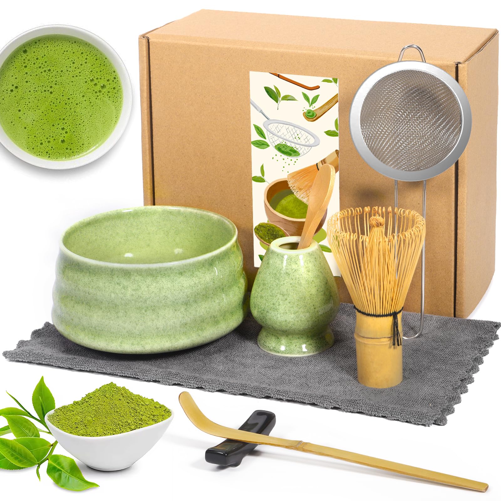 8 Pezzi Matcha Kit - Set Completo per Principianti