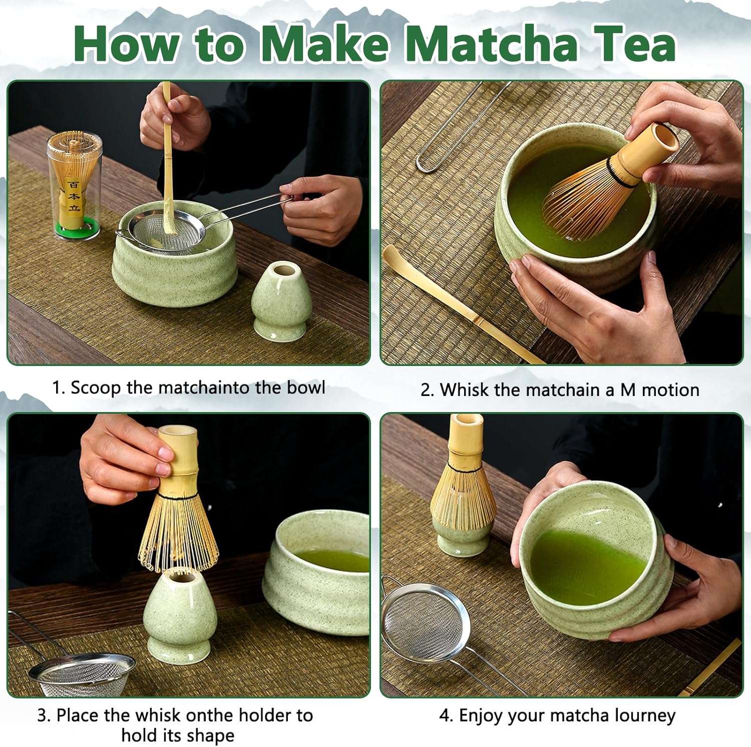 8 Pezzi Matcha Kit - Set Completo per Principianti - immagine 4