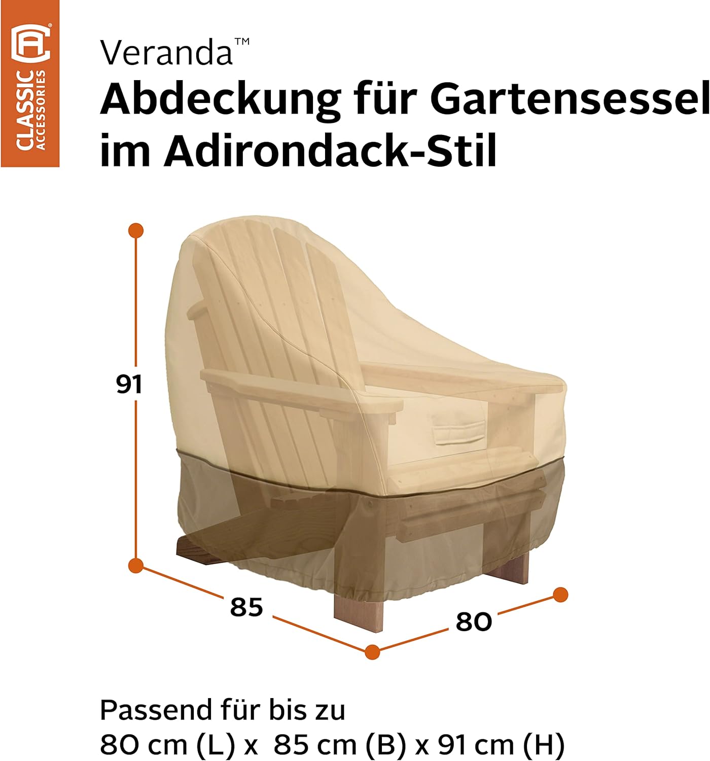 Classic Accessories Copertura per Sedia Adirondack - immagine 2