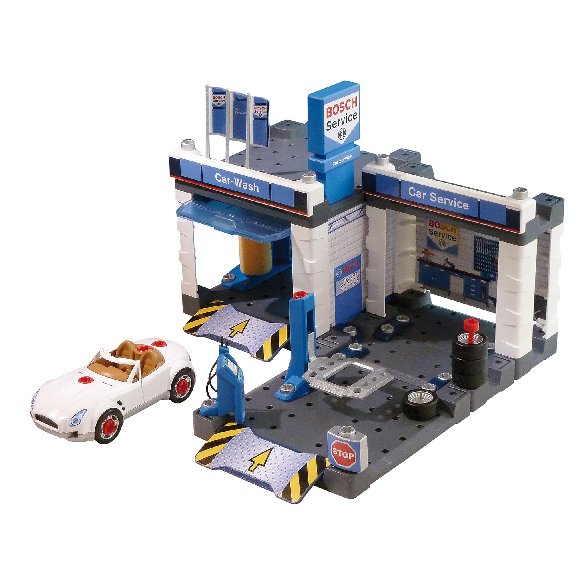 Theo Klein 8647 Stazione di Servizio Bosch con Impianto Lavaggio