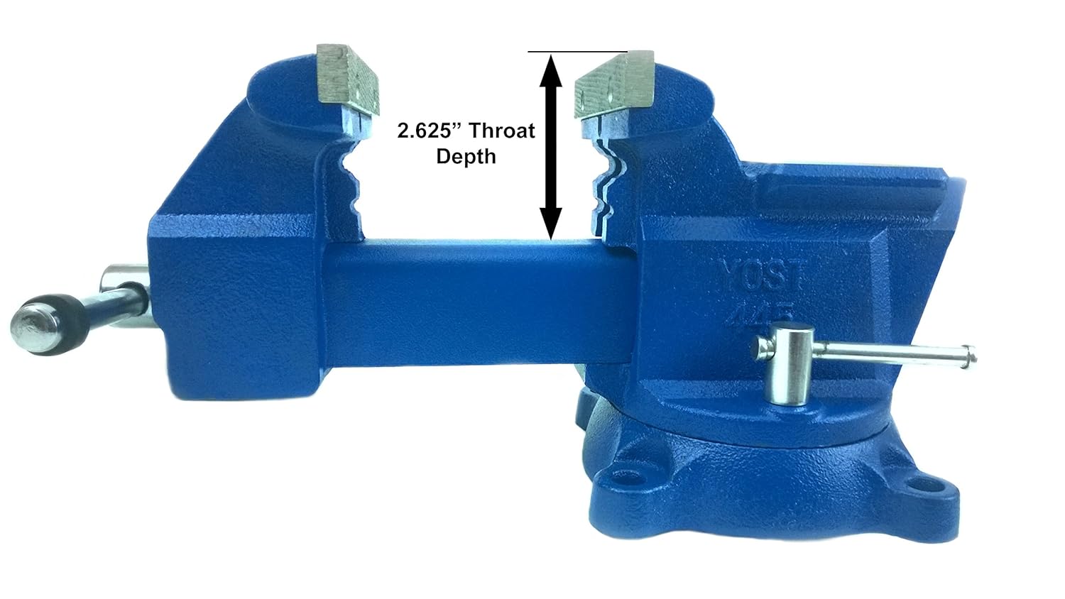 Yost Utility combination pipe and Bench Vises, 4.5 Inches, Blue, 1 - immagine 2
