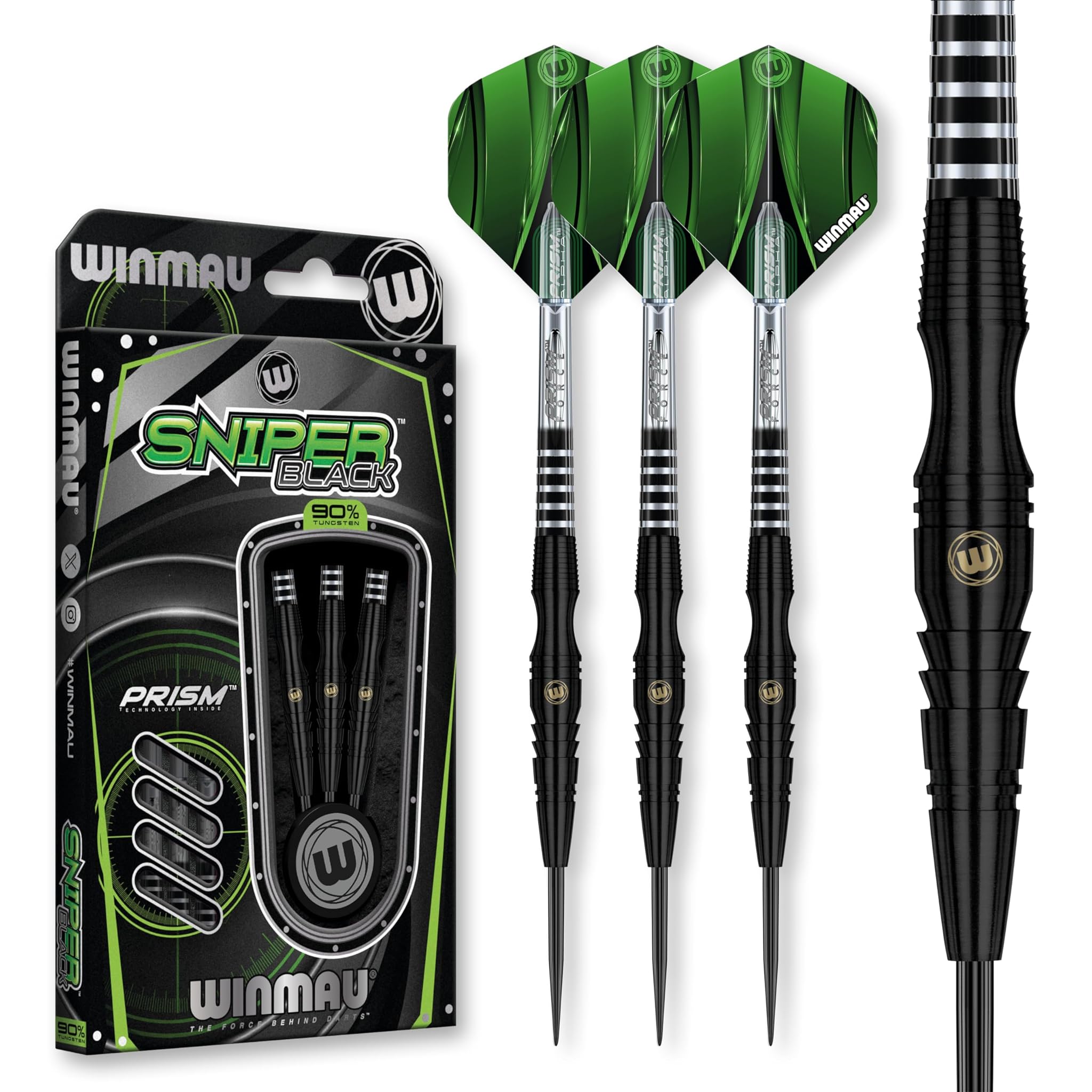 Winmau Sniper Black - Set Freccette Professionali 22g