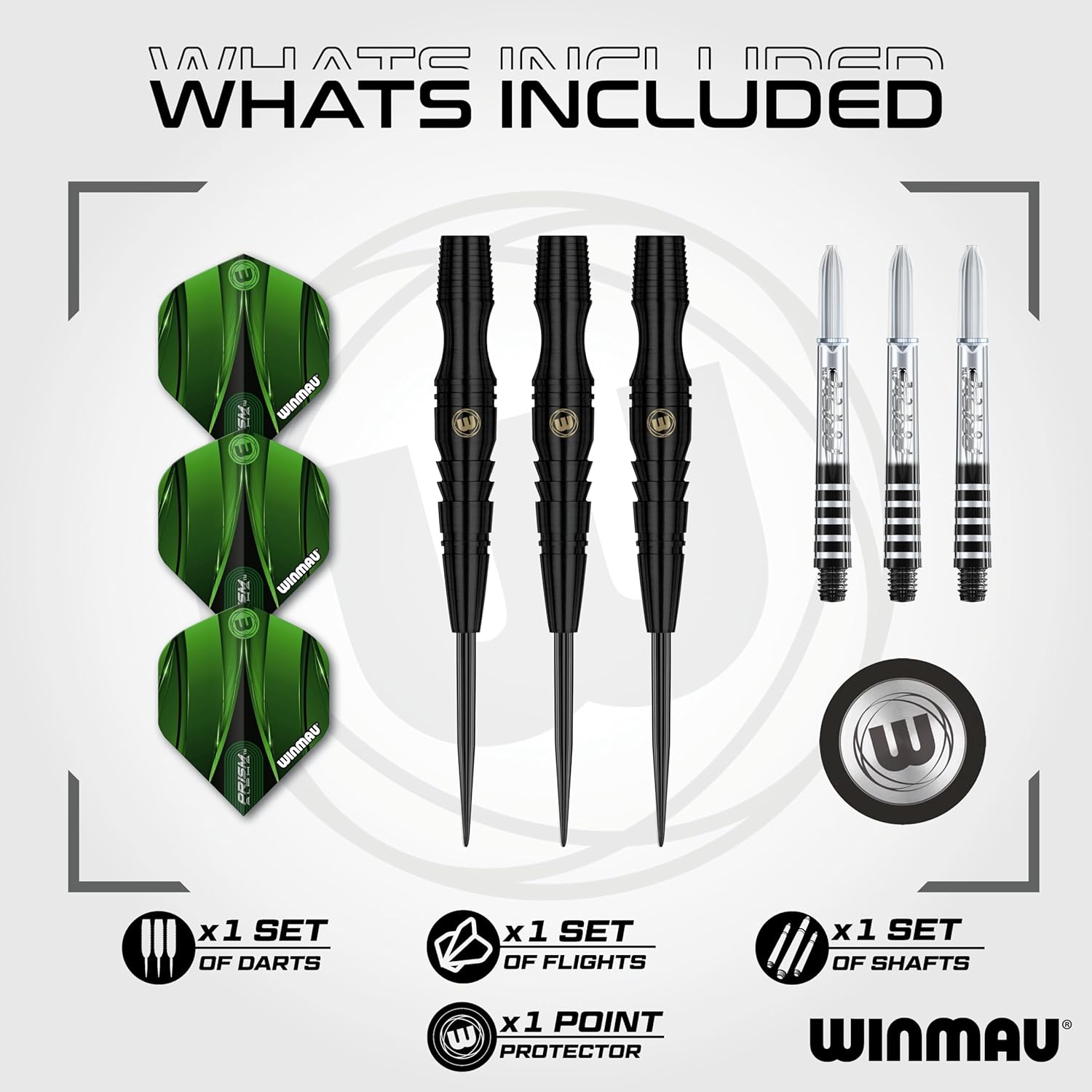 Winmau Sniper Black - Set Freccette Professionali 22g - immagine 2