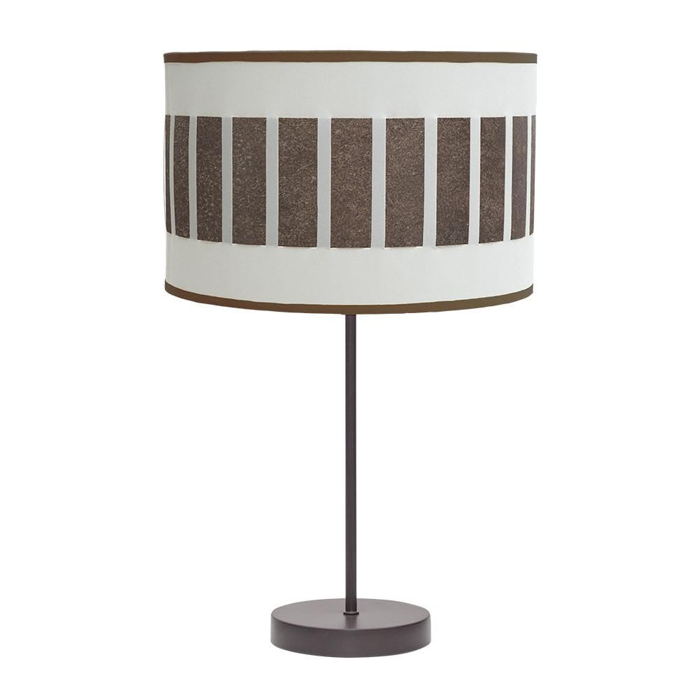 Prendeluz Tavolo 1xE27 Marrone/Bianco-Ruggine 62x30x30 cm