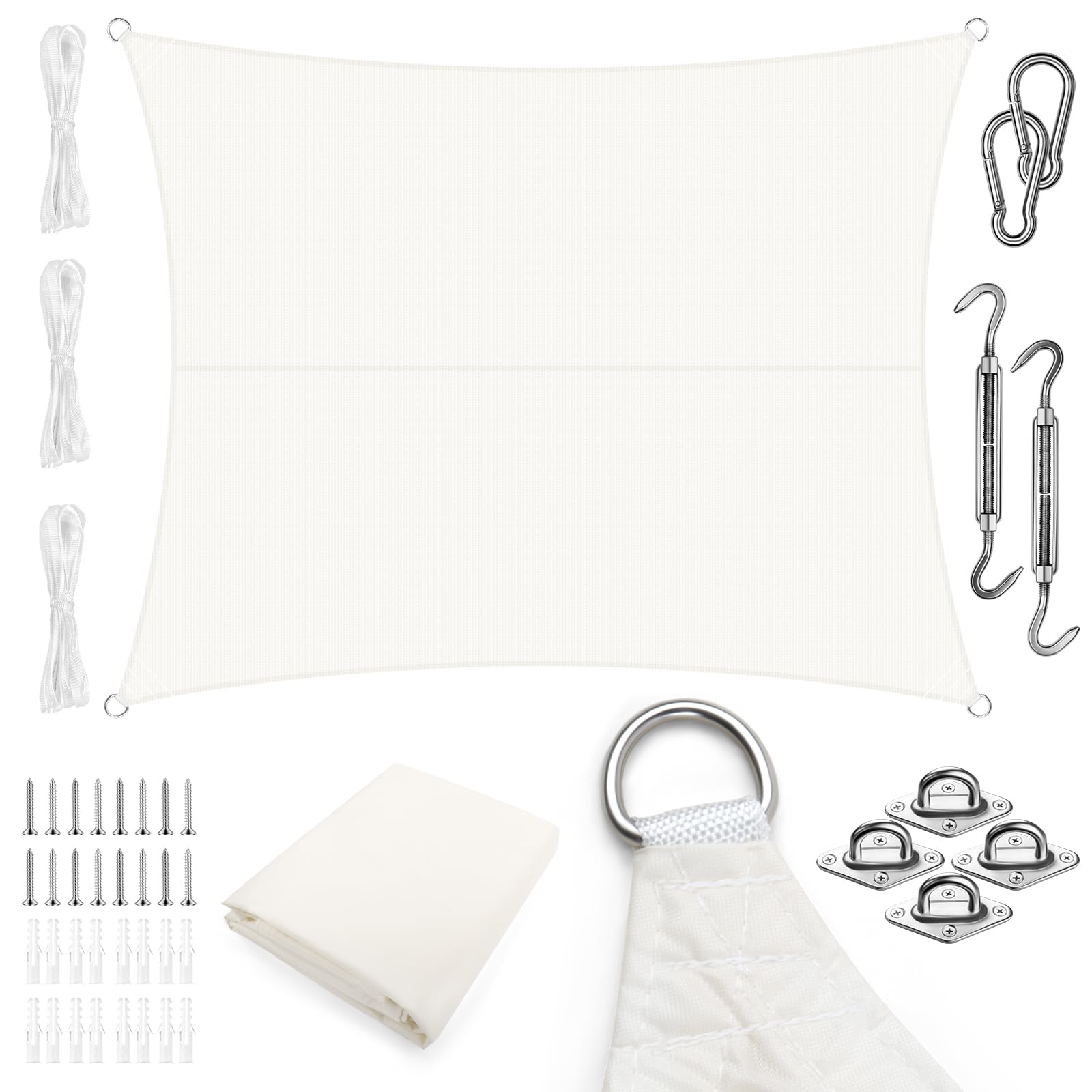 Love Story Vela Ombreggiante Impermeabile 3x4m Rettangolare, Crema