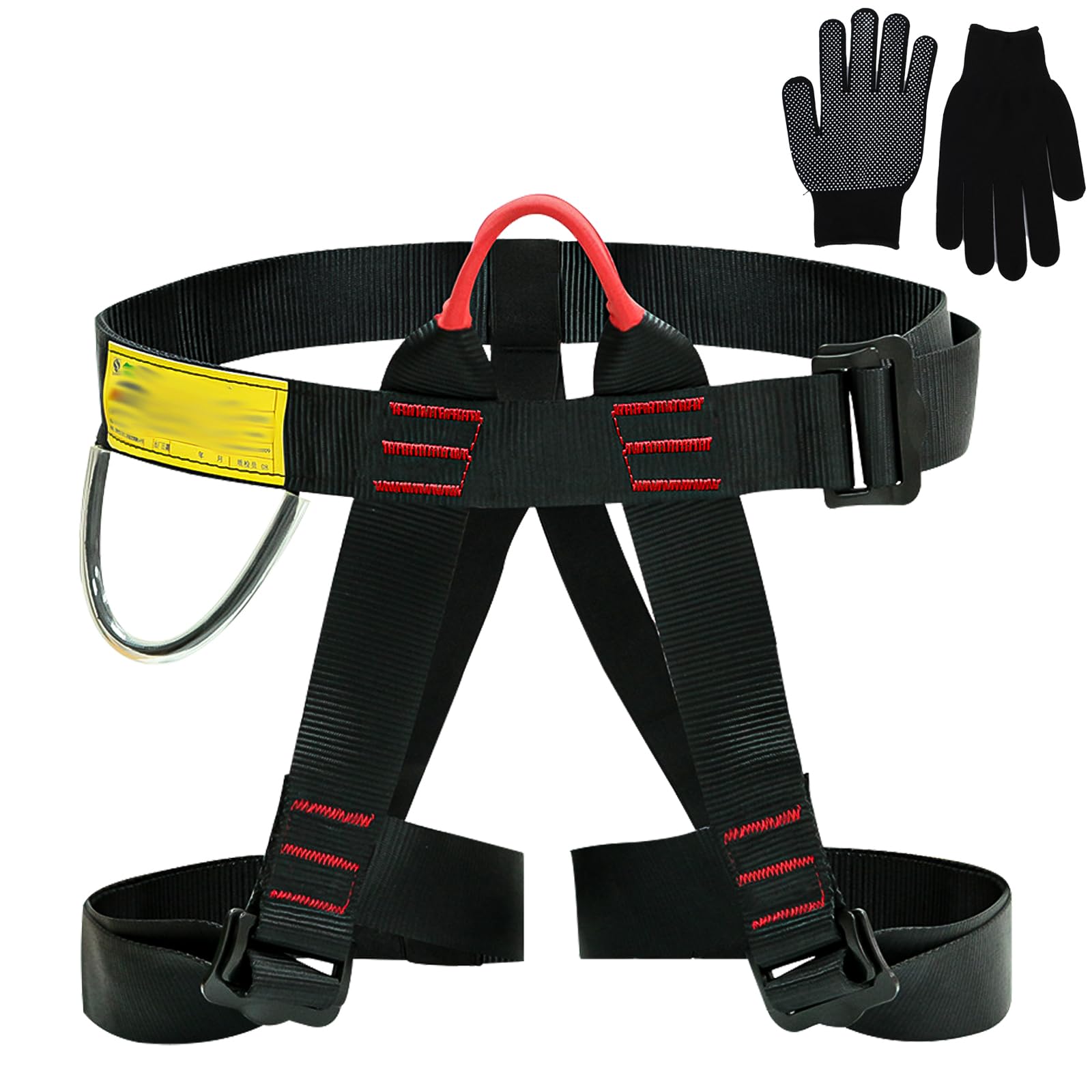 Nizirioo Imbracatura Da Arrampicata,Imbrago Arrampicata Per Mezzo Corpo Con Guanti,Cintura Di Sicurezza Imbrago Utilizzabile,Mezza Imbracatura Per Arrampicata Per Alpinismo, Arrampicata Sportiva