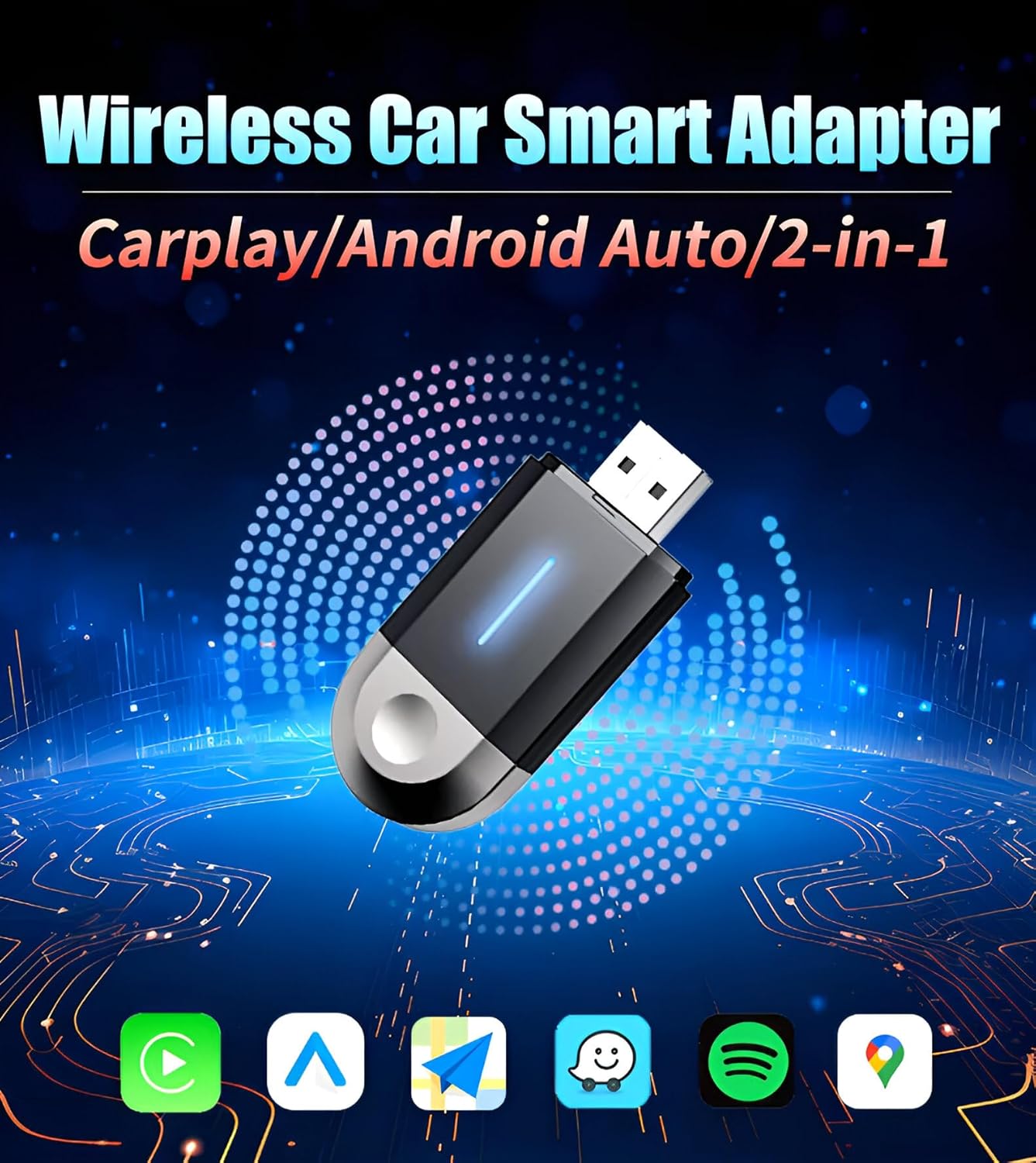 Adattatore Wireless 2 in 1 CarPlay e Android Auto - immagine 2