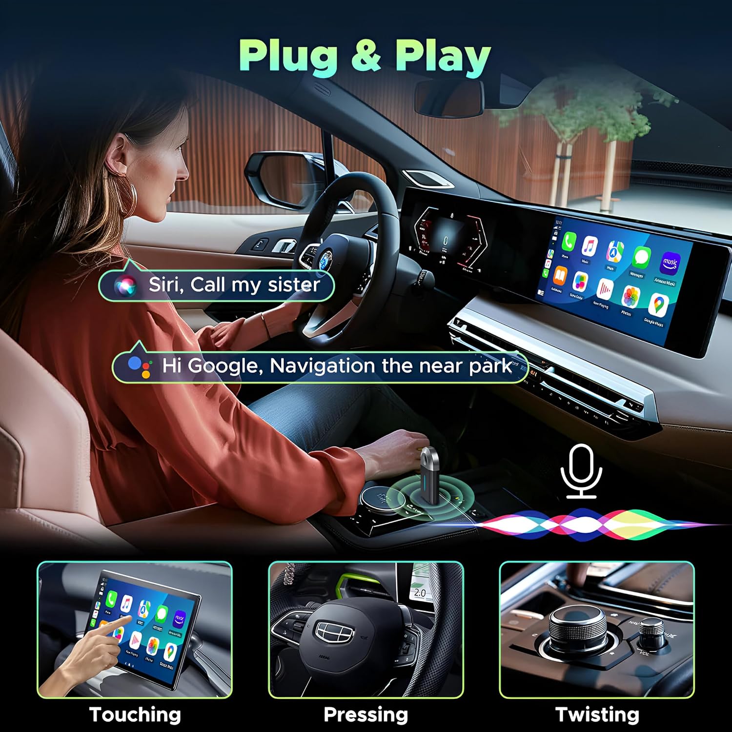 Adattatore Wireless 2 in 1 CarPlay e Android Auto - immagine 6