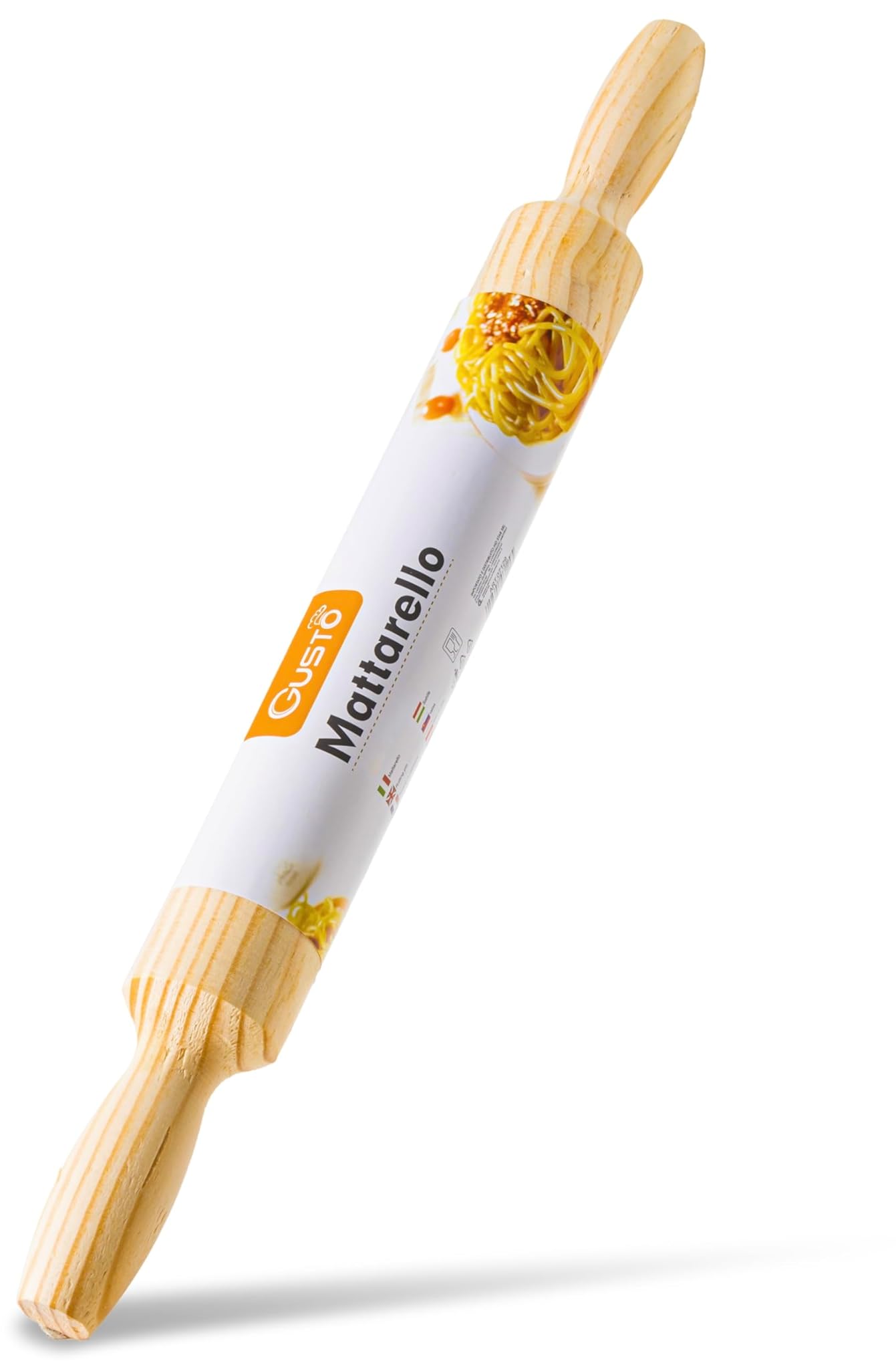 Ipea Mattarello in Legno con Manici 40x4cm