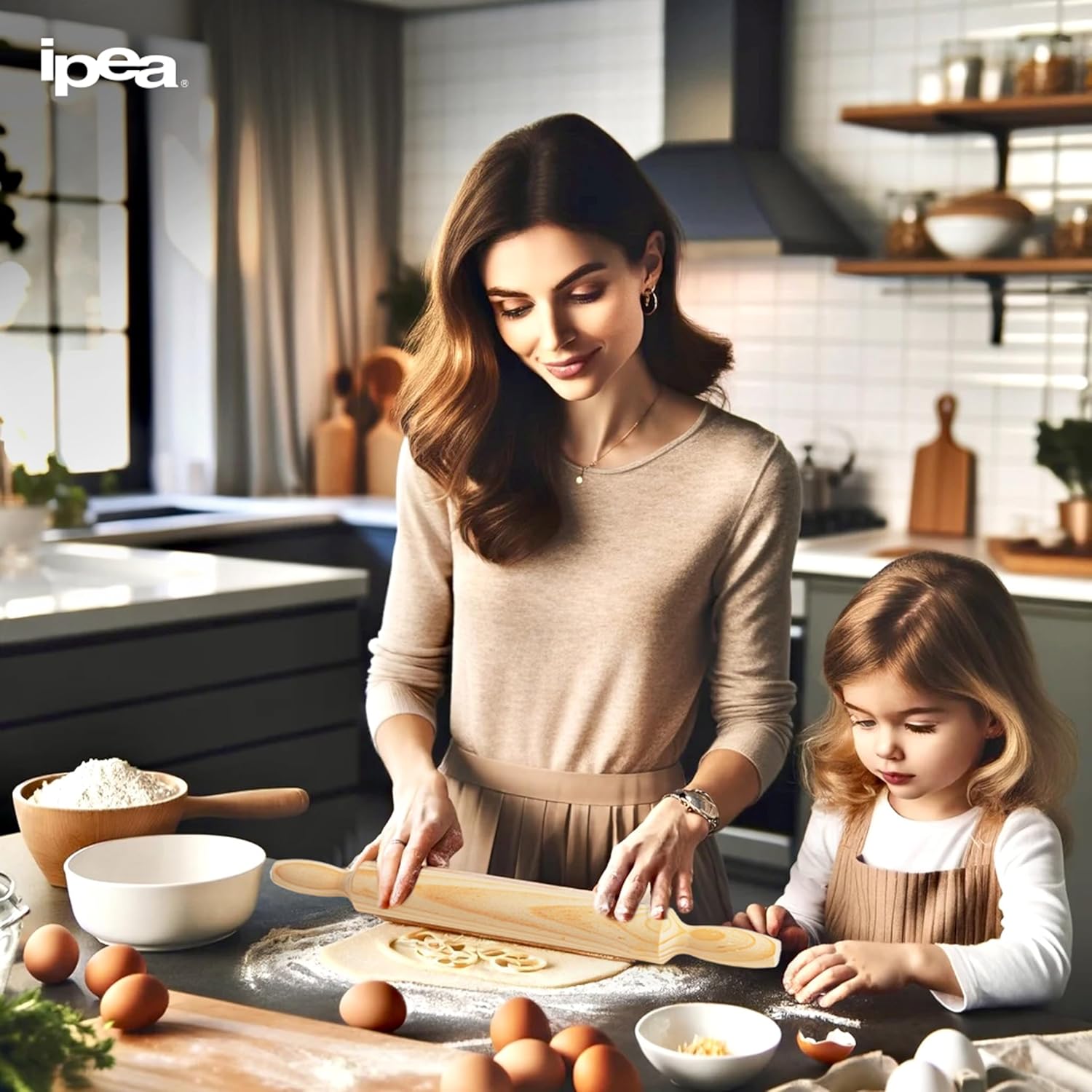 Ipea Mattarello in Legno con Manici 40x4cm - immagine 4