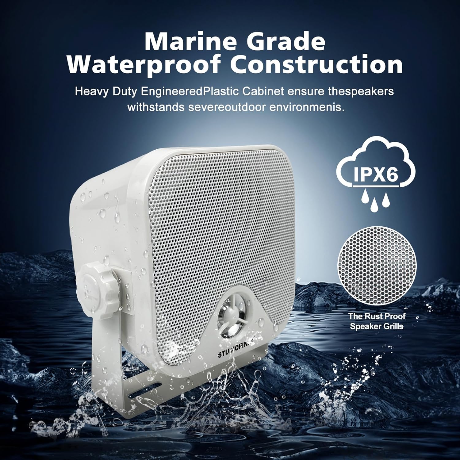 Studiofinix Sistema Altoparlanti Stereo Impermeabile 100W - immagine 3