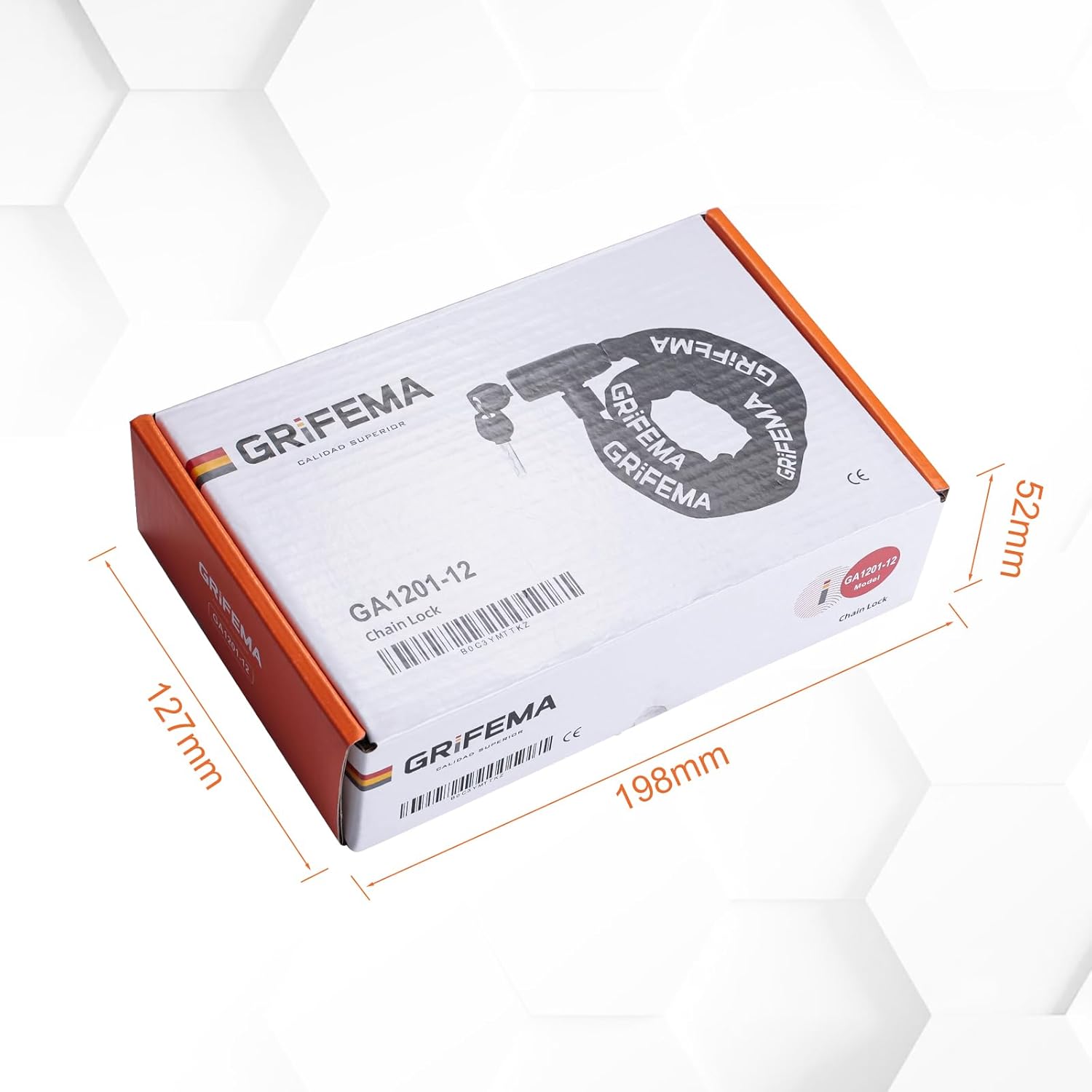 Grifema GA1201-12 Lucchetto Antifurto a Catena 120cm, Nero - immagine 8