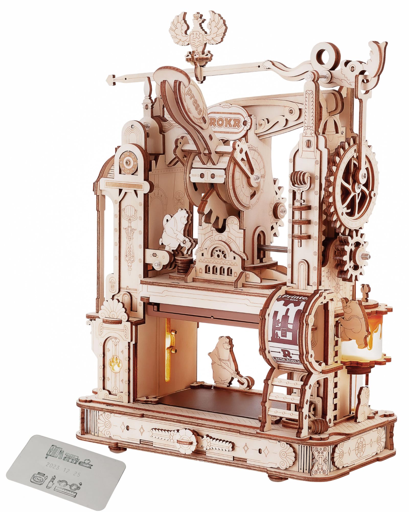 Rokr Printing Press - Puzzle 3D in Legno (LK602)