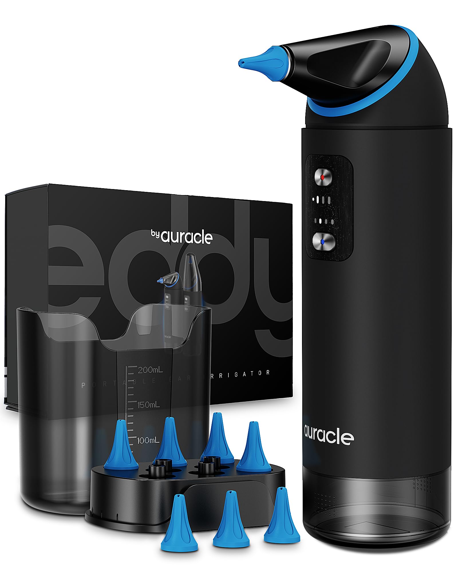 Auracle Pulizia Orecchie Elettrico 360°, Blu