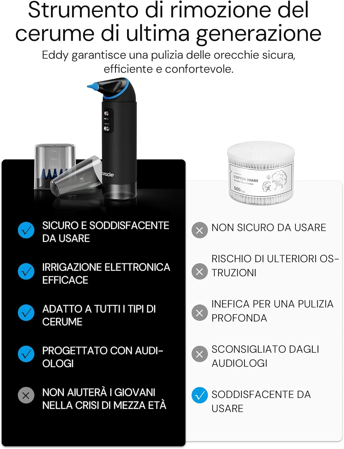 Auracle Pulizia Orecchie Elettrico 360°, Blu - immagine 7