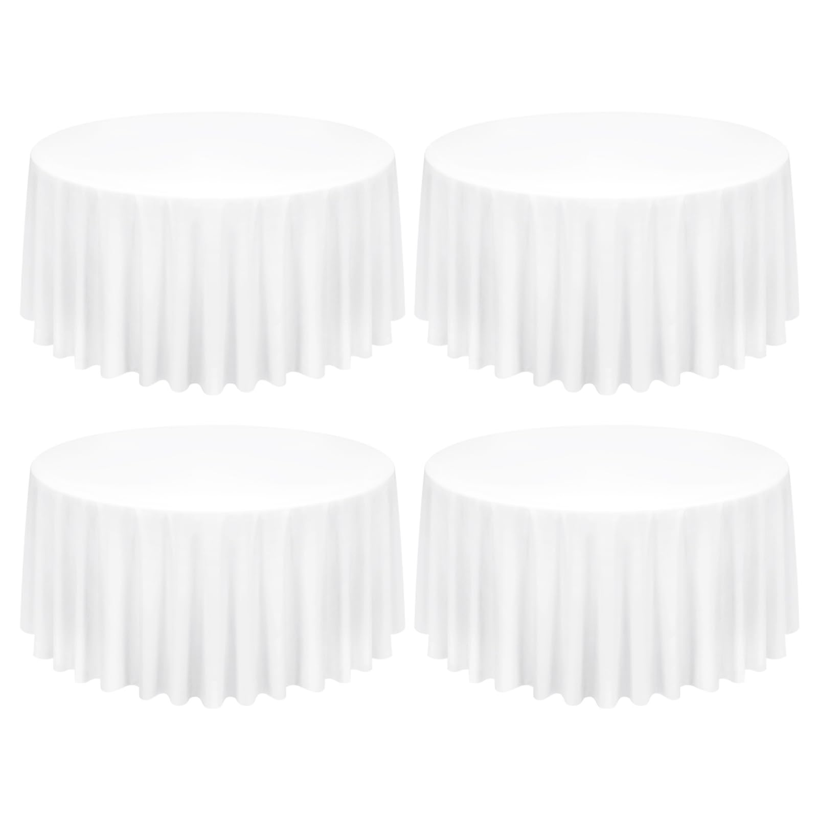 Tovaglie Circolari Bianche in Poliestere 300 cm (4 pz)