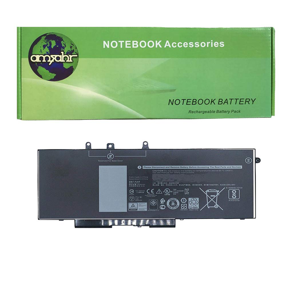 amsahr dlgjknx di 05 Batterie di ricambio per Dell gjknx, Latitude e5480, 15 3520, 5480 (7.6 V, 8500 mAh, 68 WH, 4 Cell, includono Mini Mouse Ottico) nero