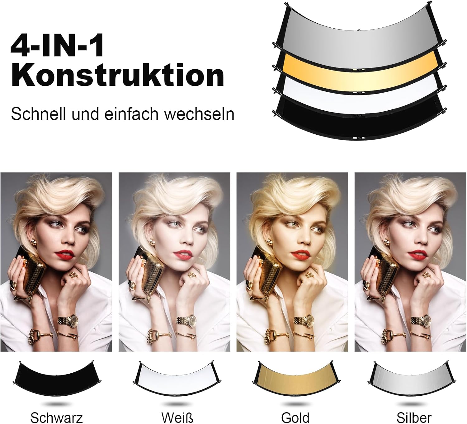 Supon U Clamshell Riflettore Diffusore a Conchiglia 180x60cm - immagine 2