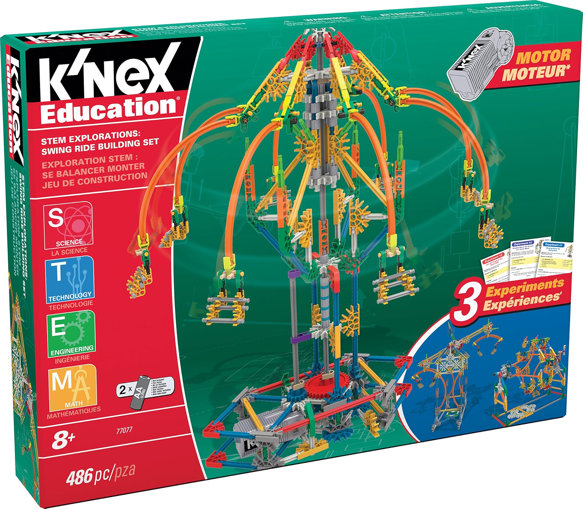 K'nex Education Set Giostra Seggiolini Volanti 486 Pezzi