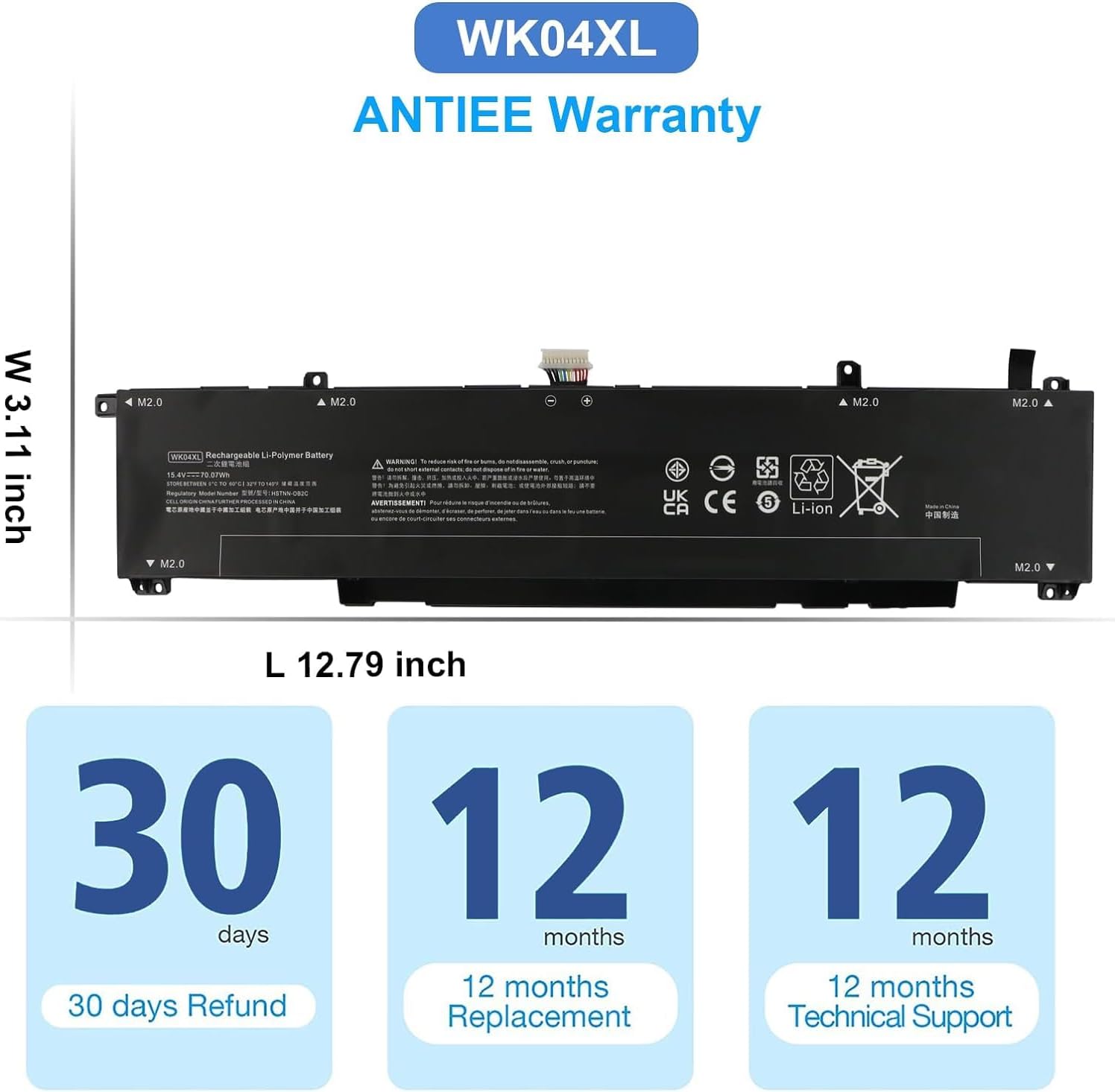 Antiee WK04XL Batteria per HP OMEN 16 / Victus 16 - immagine 7