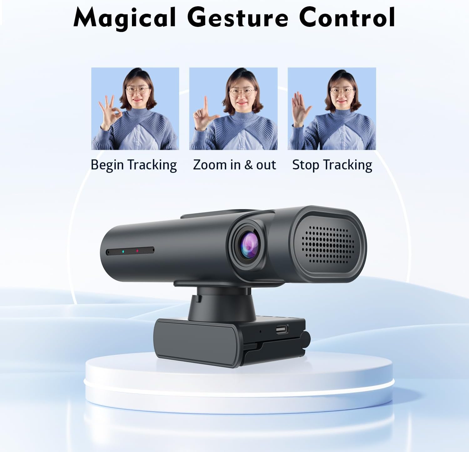 Webcam Streaming 2K PTZ con Tracciamento AI per PC - immagine 3