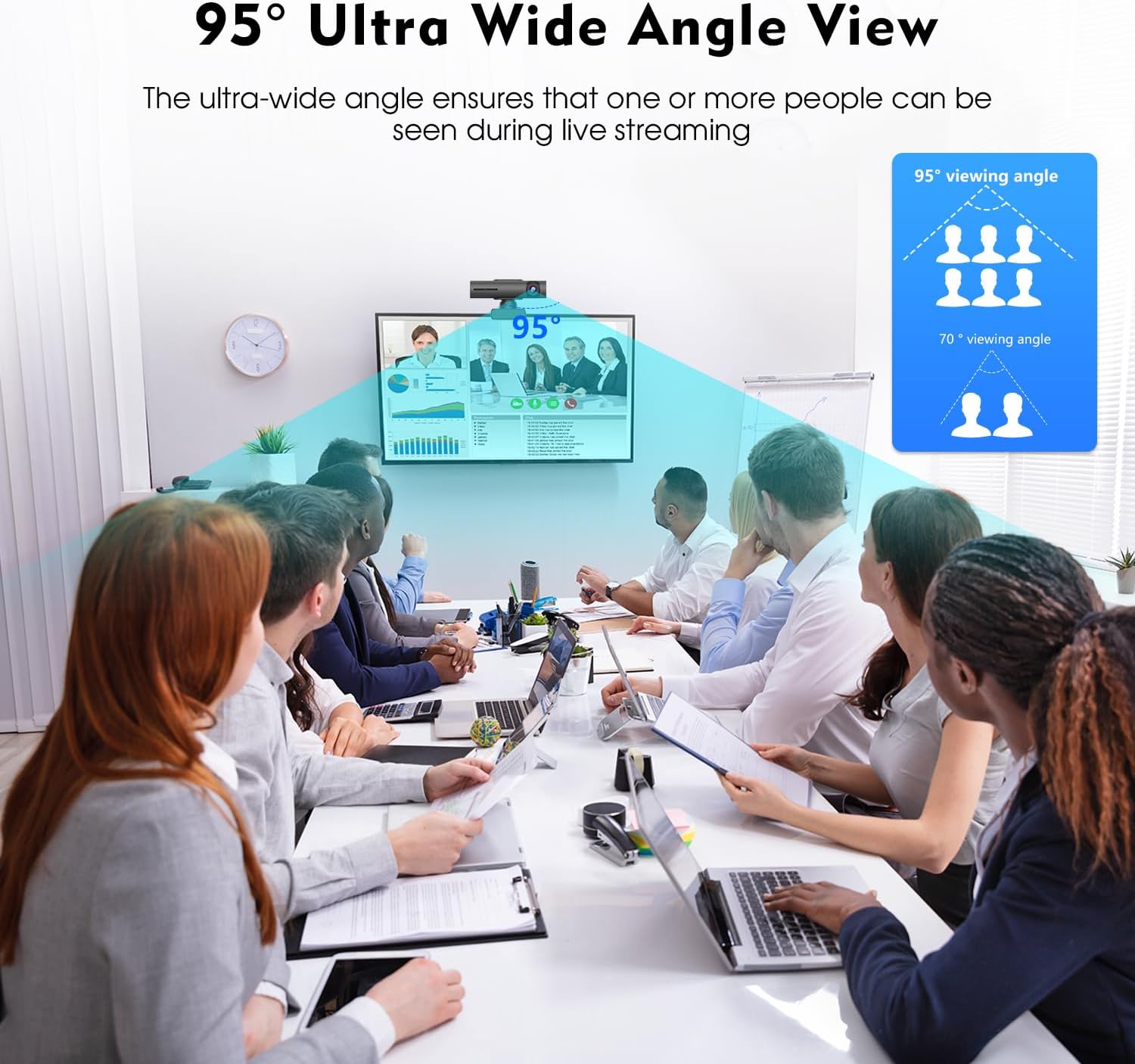 Webcam Streaming 2K PTZ con Tracciamento AI per PC - immagine 6