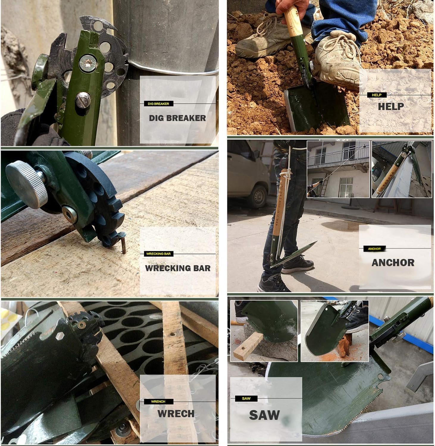 Pala da Campeggio Pieghevole Militare 18 in 1 - immagine 2