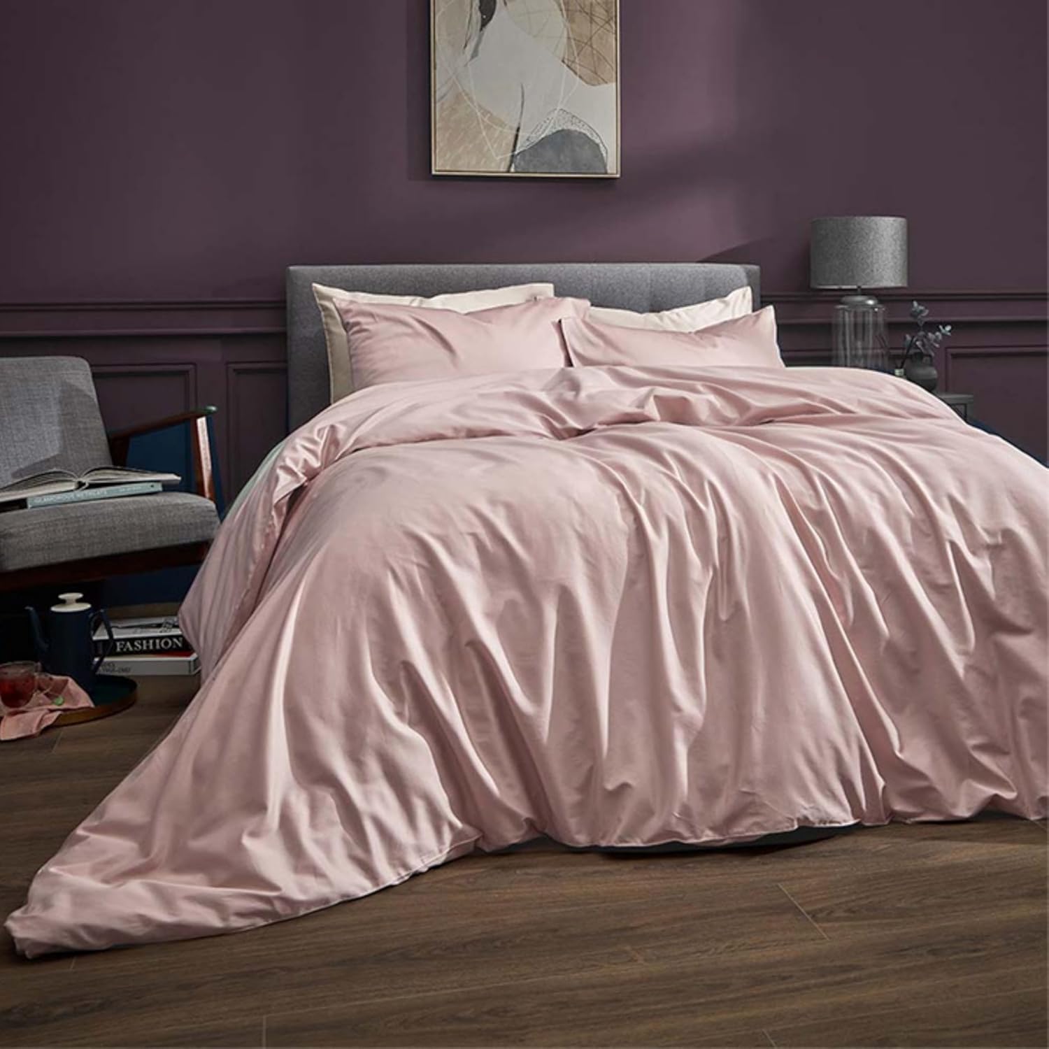 Flow & Me Copripiumino 100% Cotone, Rosa - immagine 1