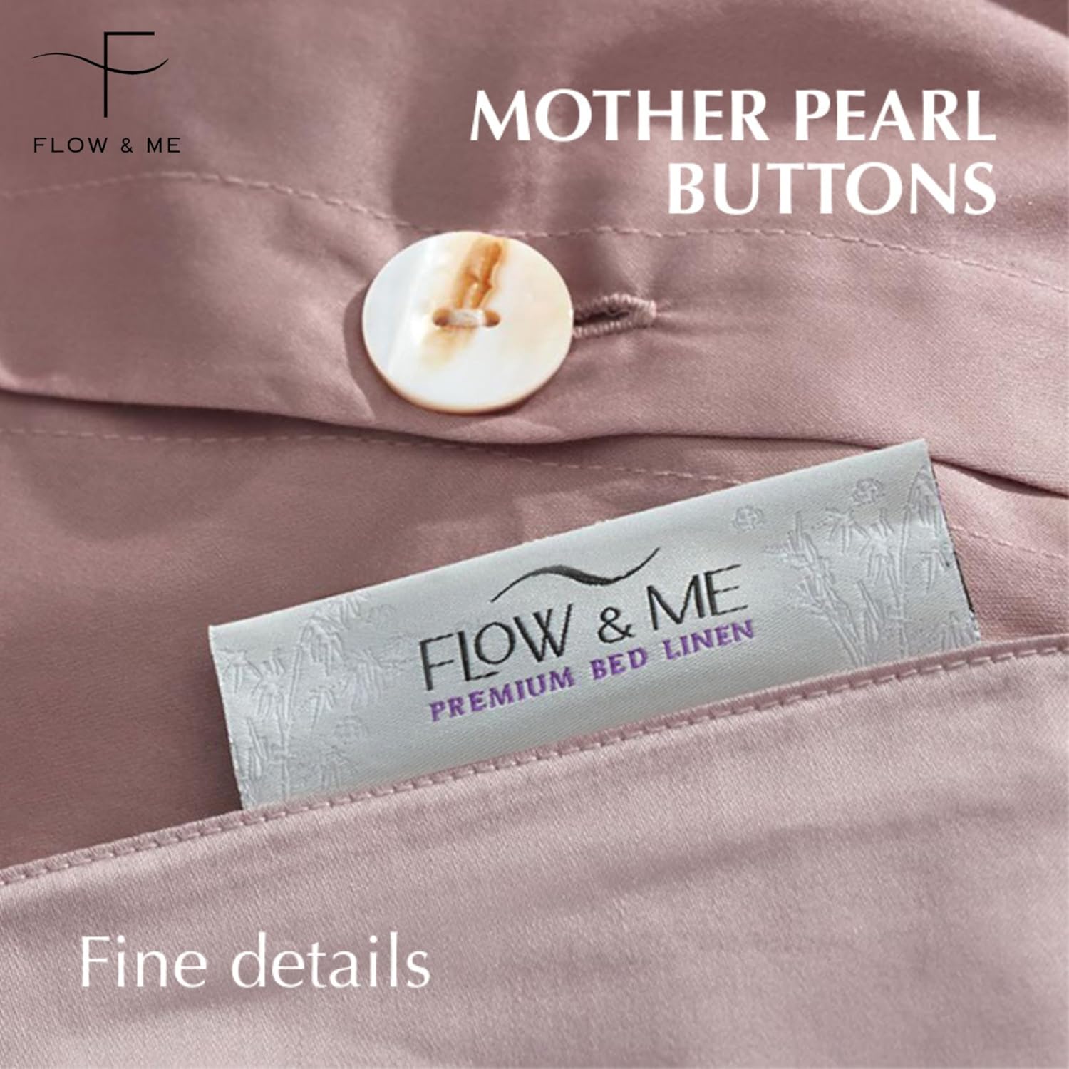 Flow & Me Copripiumino 100% Cotone, Rosa - immagine 2