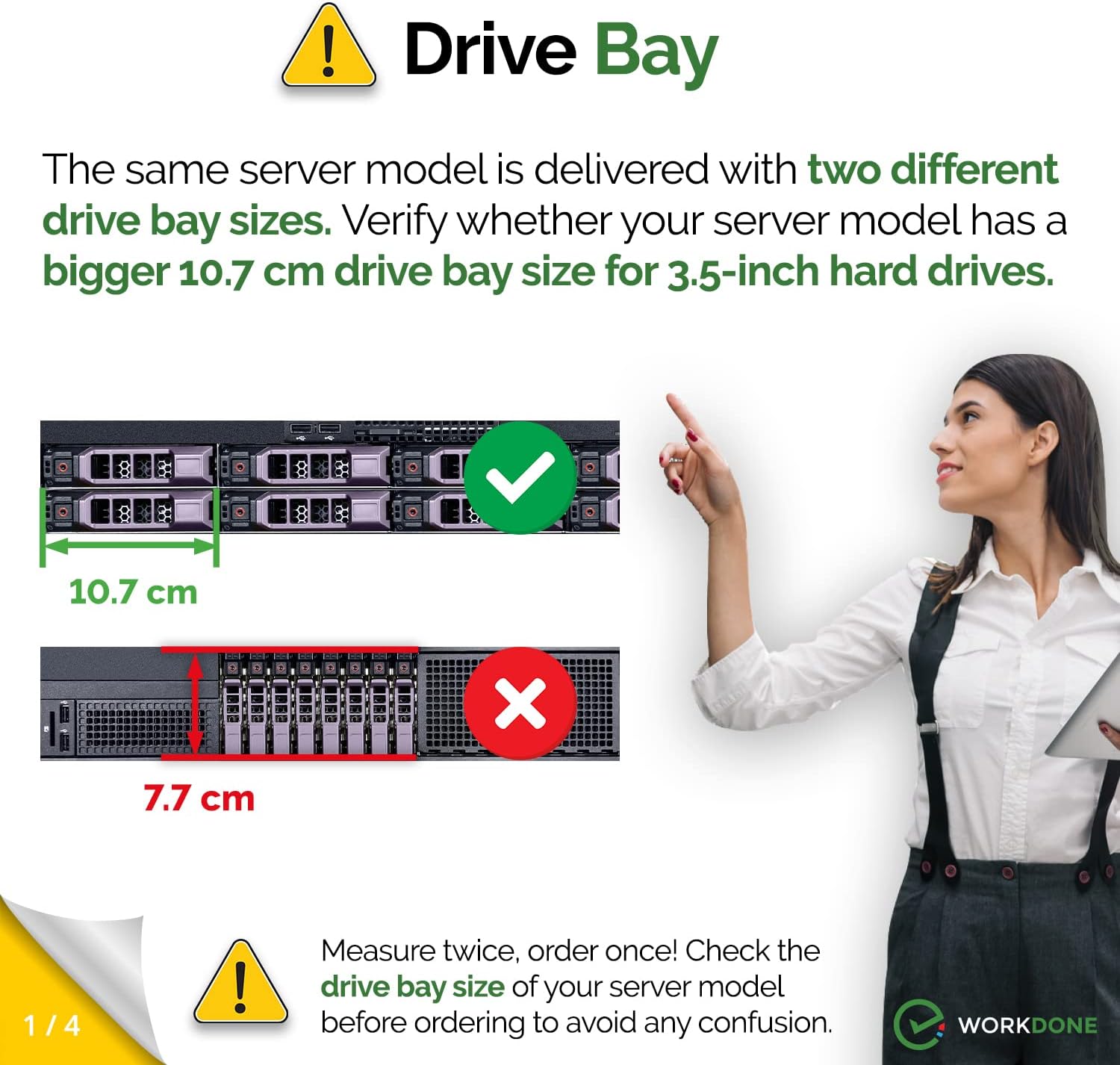 Workdone Caddy Hard Disk 3,5 Pollici (4 Pezzi) - immagine 2